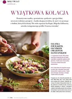 Pogląd oferty "SAŁATKA Z BURAKIEM, OSCYPKIEM I PRAŻONYM SŁONECZNIKIEM, Salad with beetroot, oscypek cheese and roasted sunflower seeds. Includes ingredients and recipe." - ważna od 01.01.2026 | Strona: 152