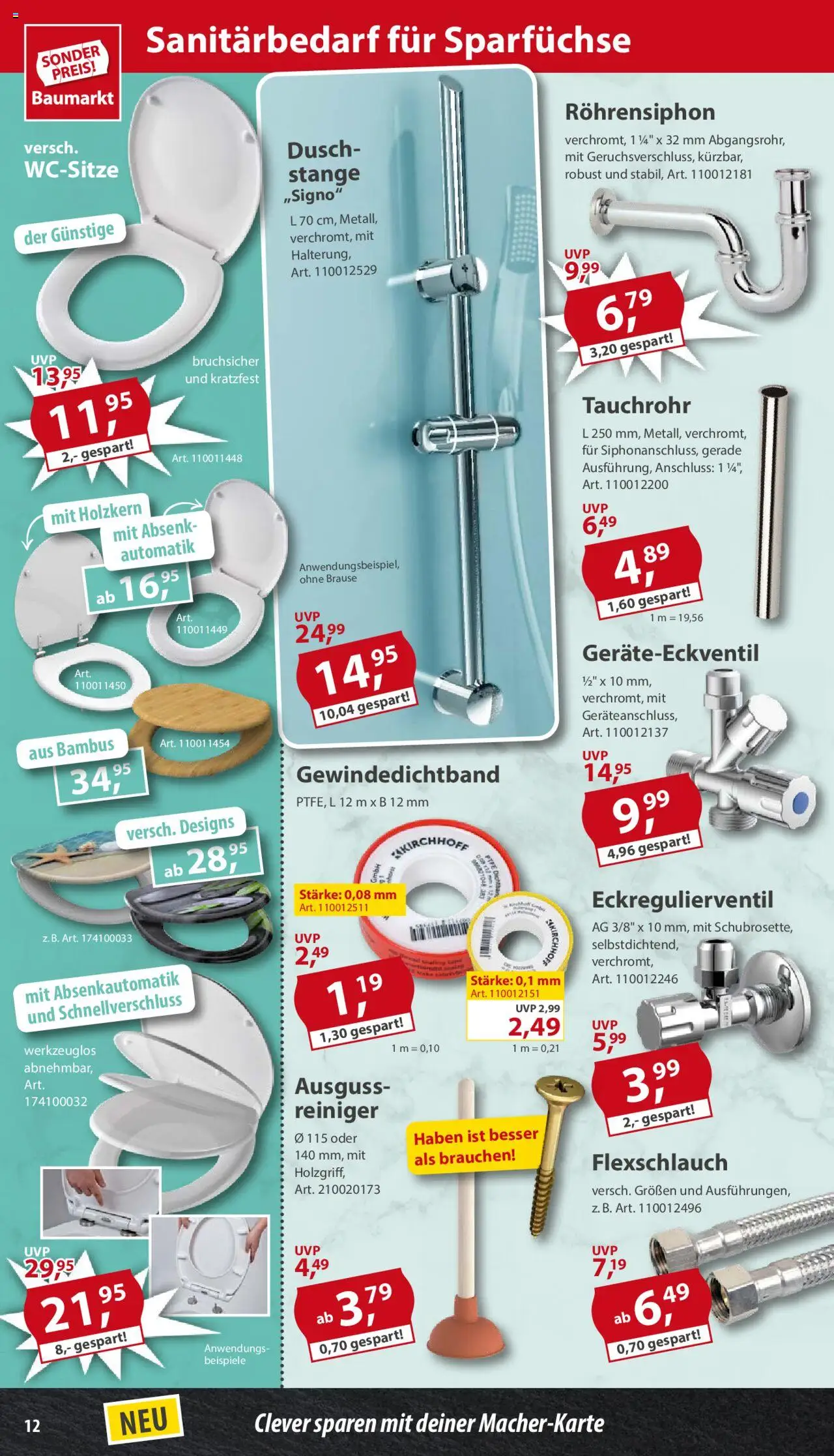 Sonderpreis Baumarkt Prospekt 	 - gültig ab dem 26.07.2025 | Seite: 12