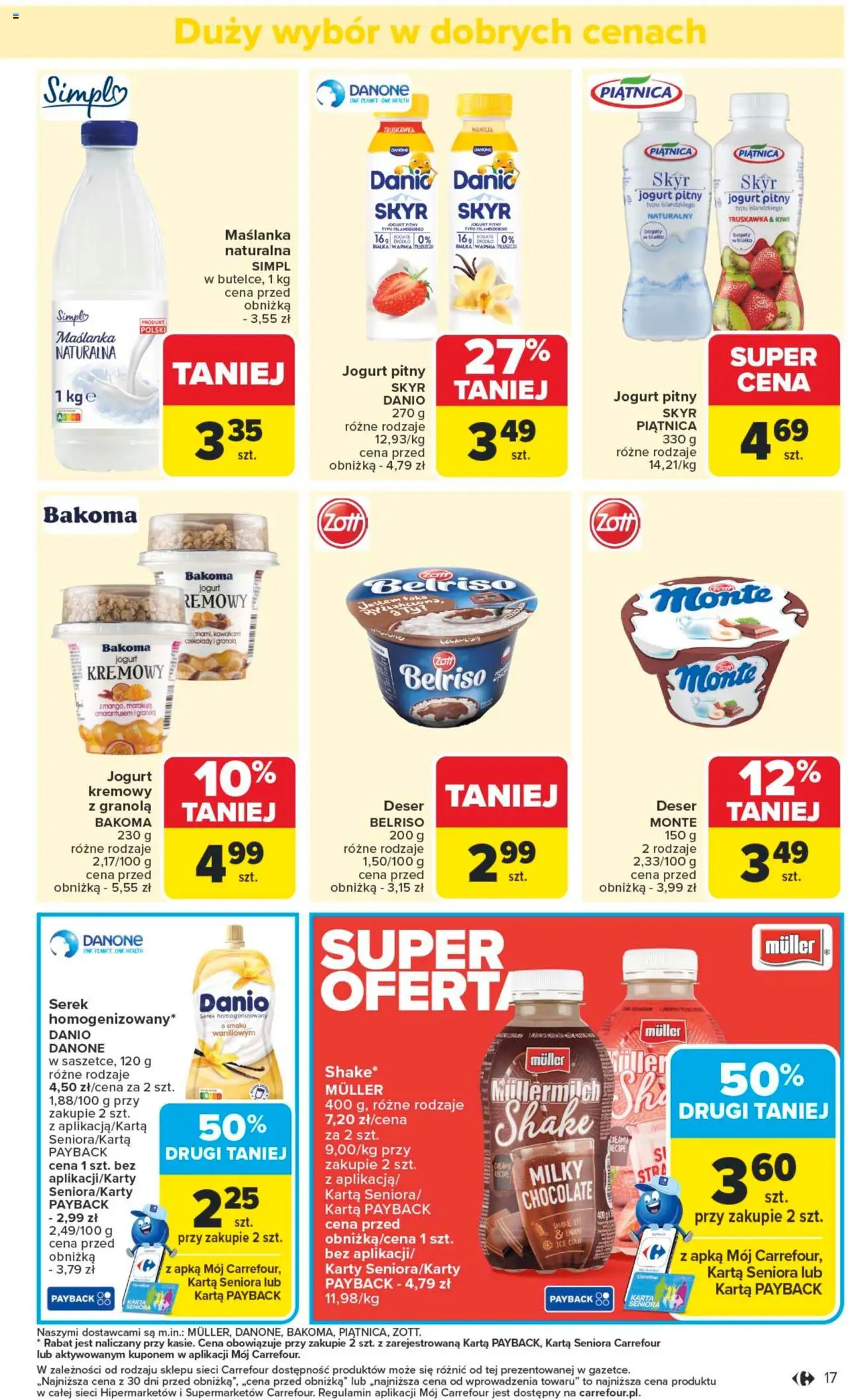 Carrefour Gazetka od 13.10.2025 | Strona: 17 | Produkty: Karta, Granola, Jogurt, Skyr