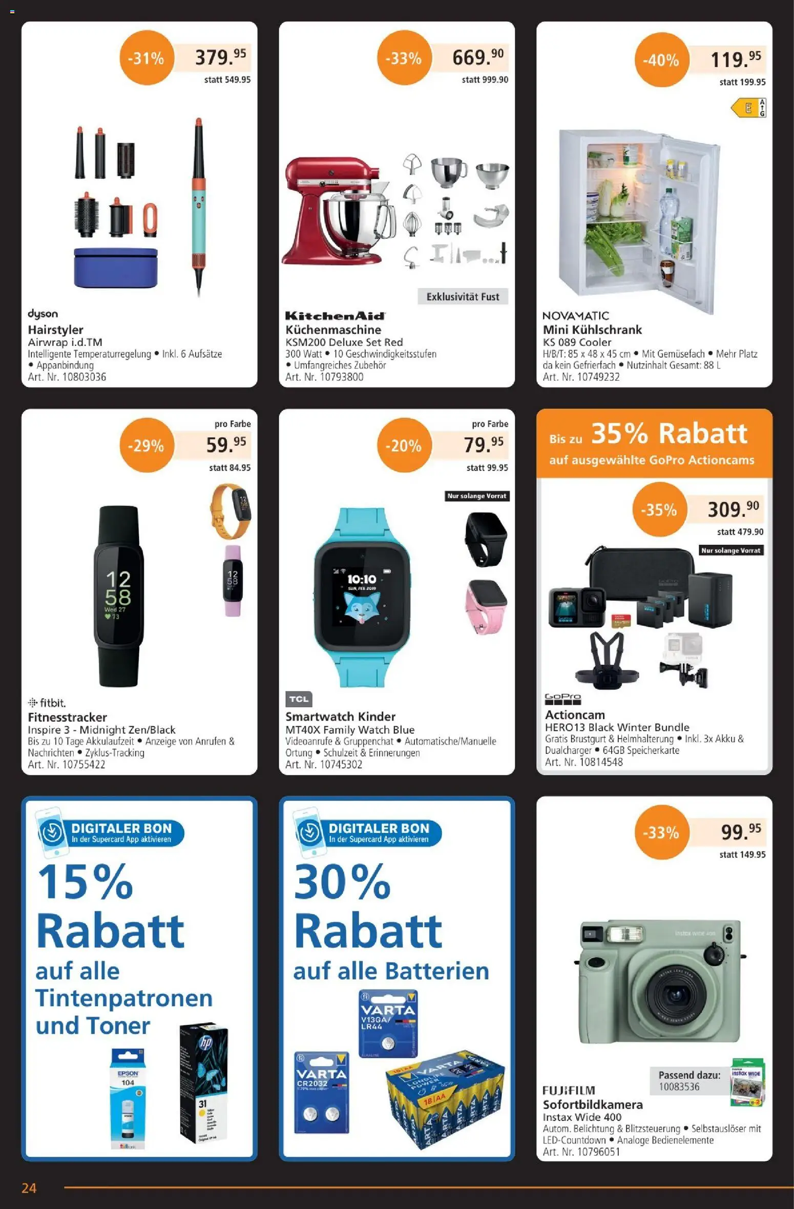 Fust - Black Friday – gültig ab 25.11.2025 | Seite: 24 | Produkte: Speicherkarte, Kühlschrank, Epson, Dyson