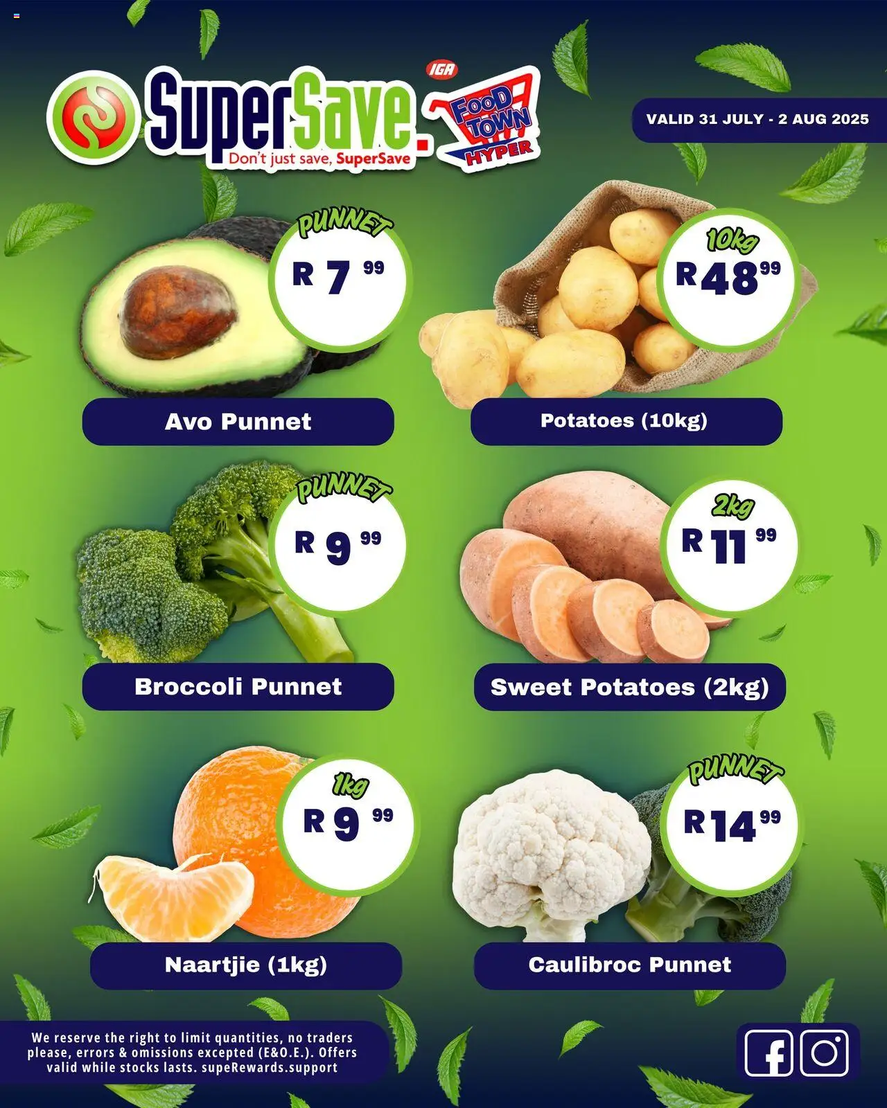 Super Save Fresh Specials │ valid from 31.07.2025 | Page: 4 | Products: Desmaquilante, Potatoes