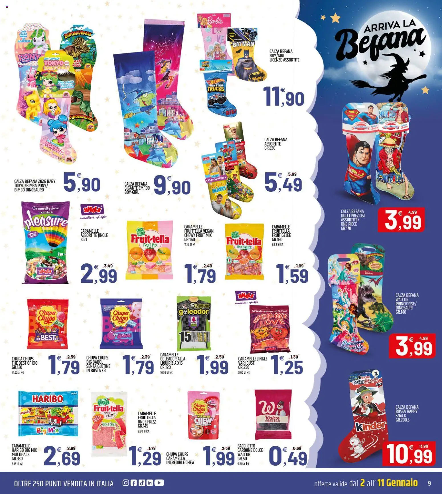Volantino ARD Discount del 02.01.2026 | Pagina: 9 | Prodotti: Caramelle, Frutta, The