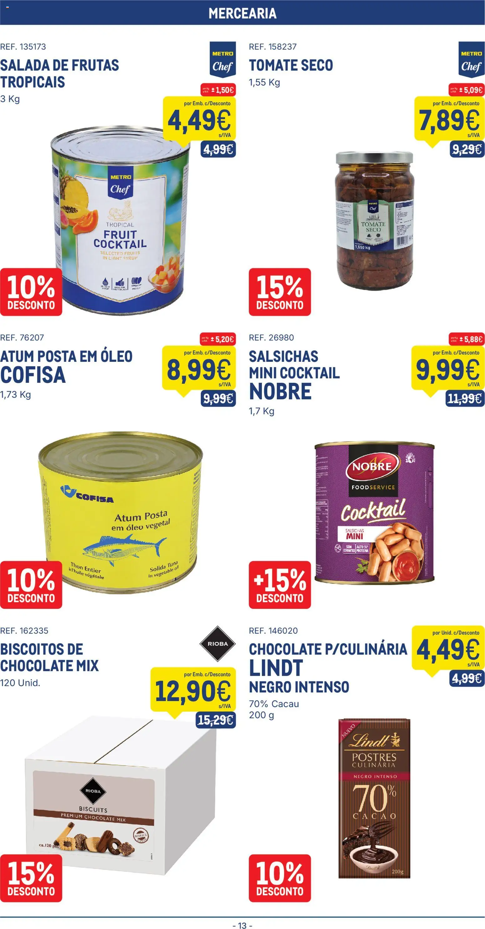 Makro folheto │ válido de 23.12.2025 | Página: 13 | Produtos: Óleo, Chocolate, Biscoitos, Salada