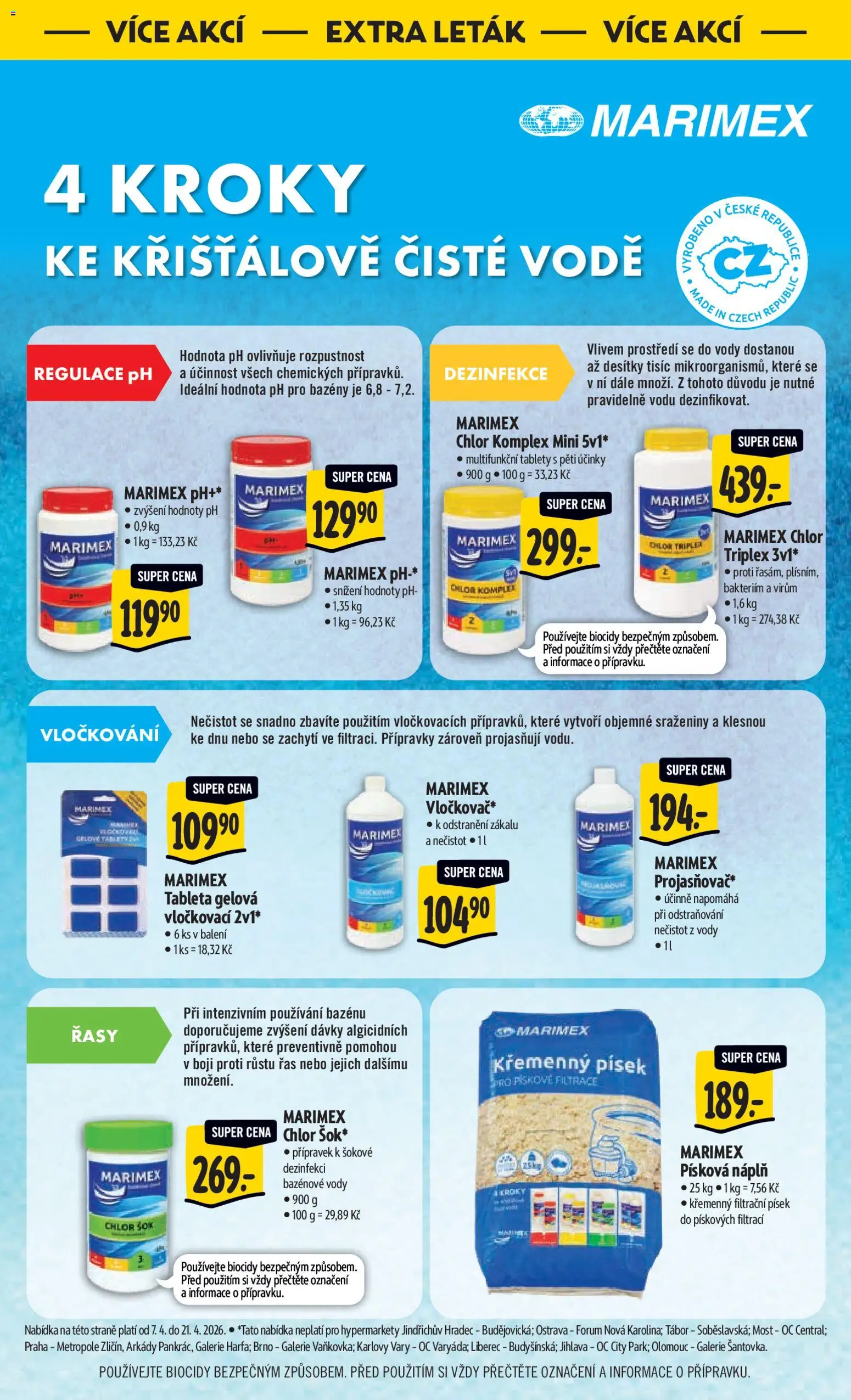 Albert leták - Hypermarket od 07.04.2026 | Strana: 49 | Produkty: Bazény, Mošt, Písek, Chlor šok