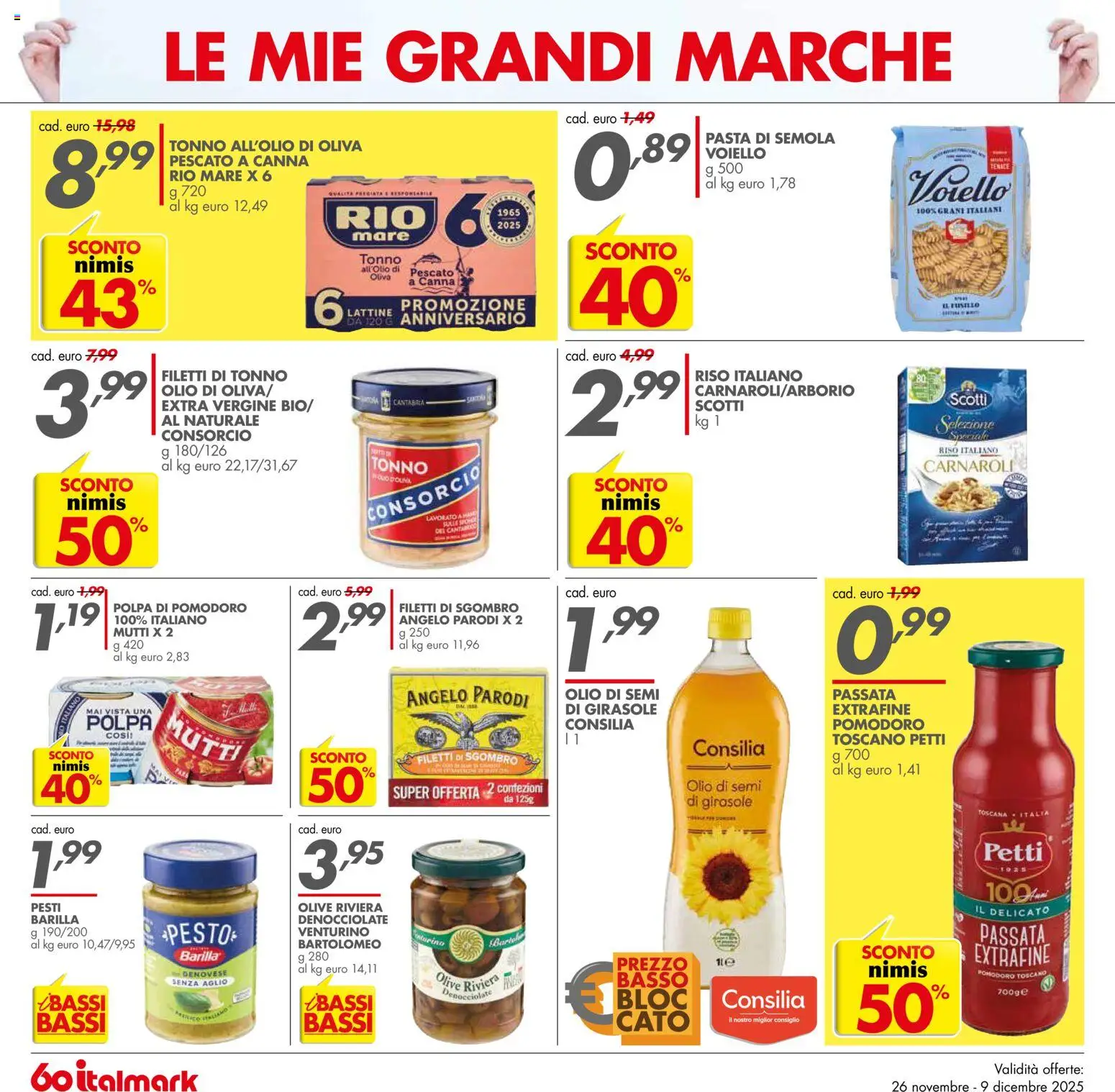 Volantino Italmark del 26.11.2025 | Pagina: 4 | Prodotti: Olio, Aglio, Tonno, Sgombro
