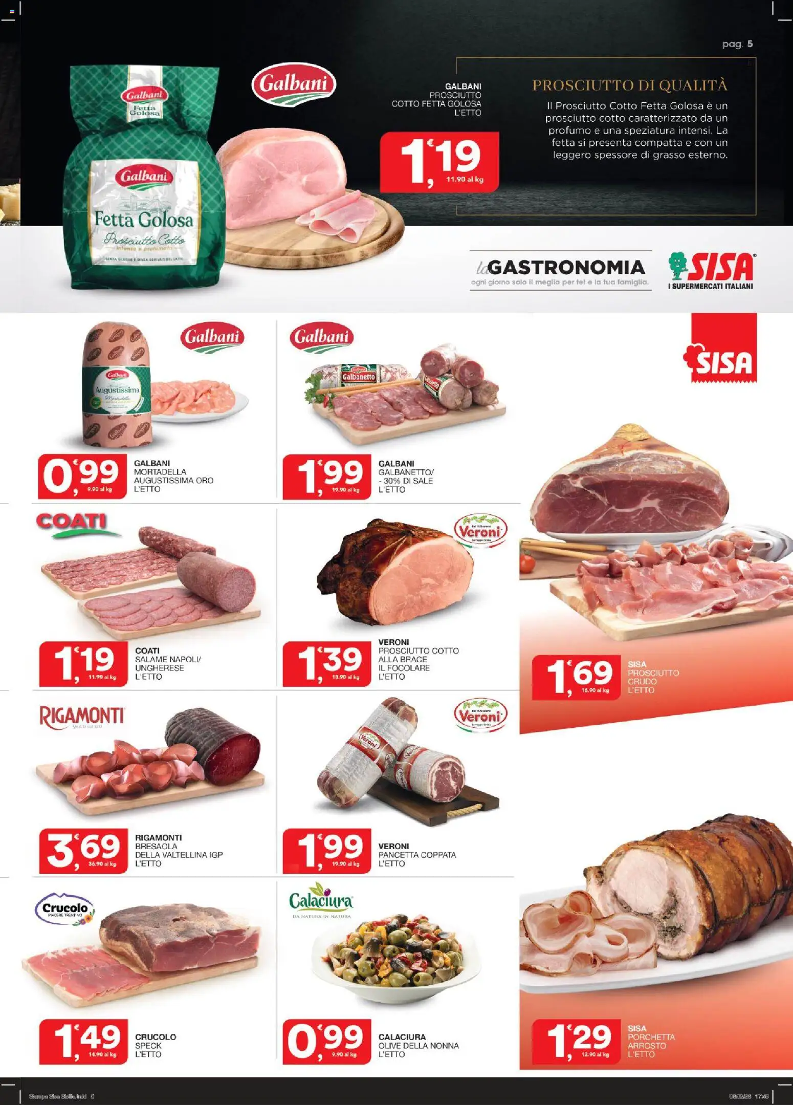 Volantino SISA del 26.02.2026 | Pagina: 5 | Prodotti: Arrosto, Prosciutto Cotto, Salame, Profumo