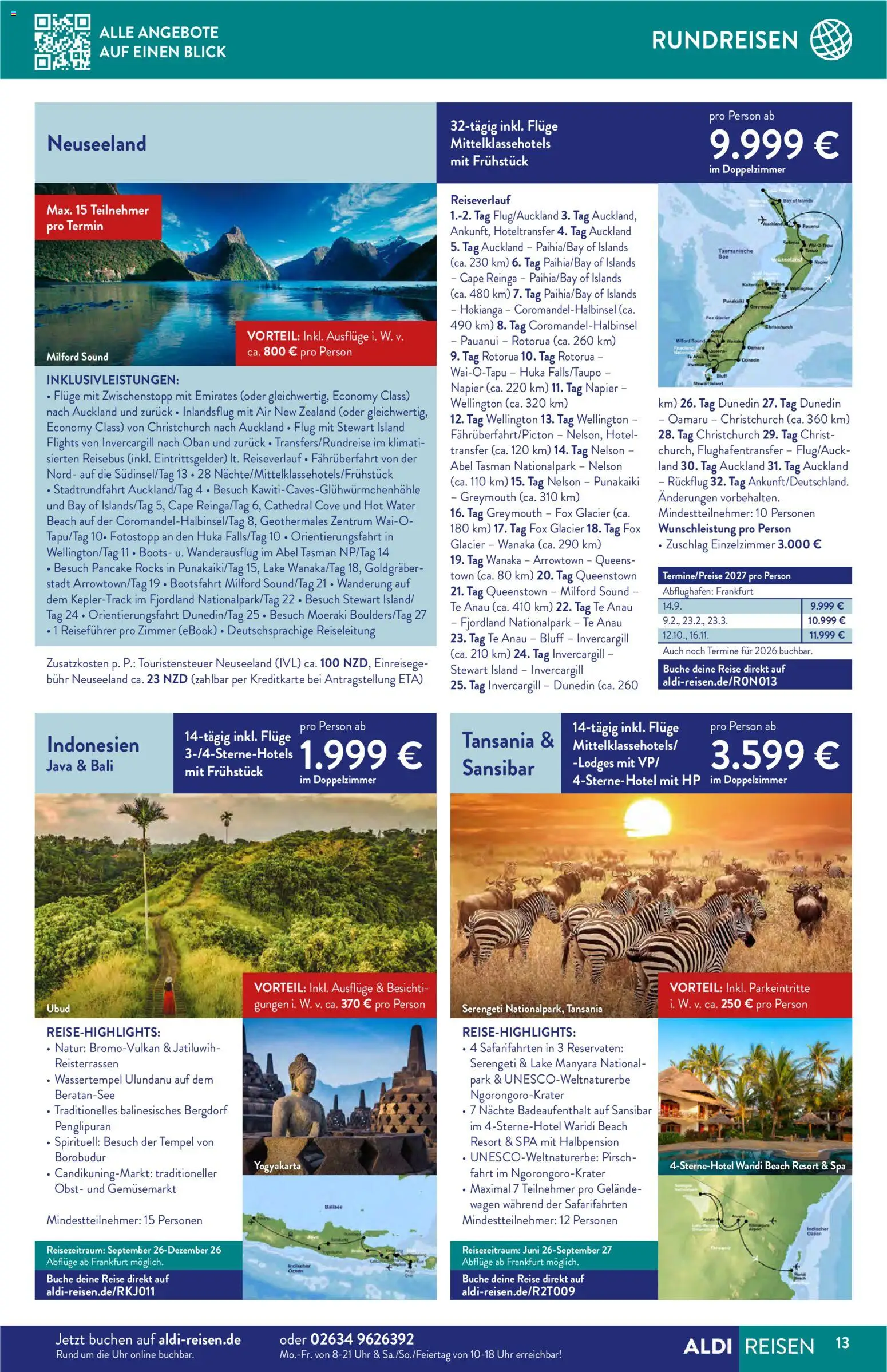 Aldi Reisen  Reisemagazin – gültig ab 01.04.2026 | Seite: 13