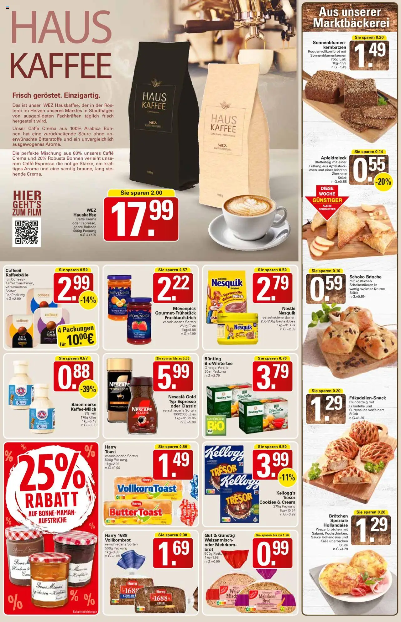 WEZ Prospekt – gültig ab 22.09.2025 | Seite: 5 | Produkte: Kaffee, Toast, Vollkornbrot, Kellogg's