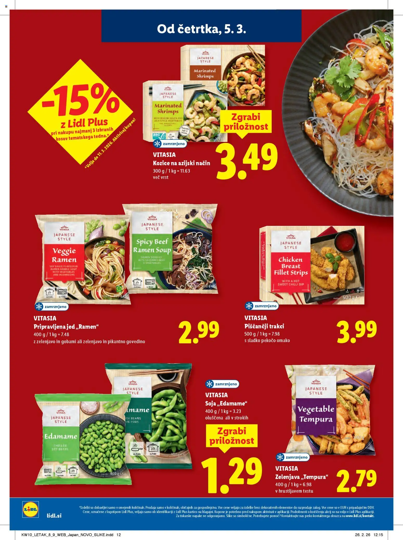 Novi Lidl katalog ponudbe – veljaven od 05.03.2026 | Stran: 18 | Izdelki: Kozice, Zelenjava