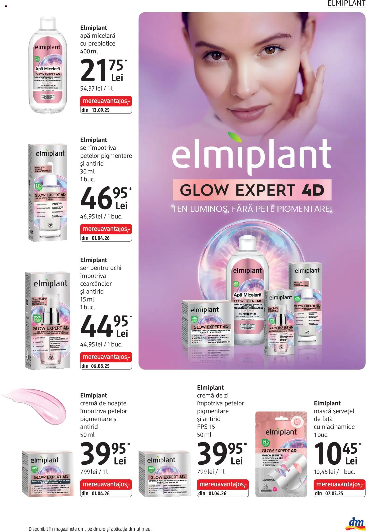 Noul catalog DM drogeriemarkt – valabil de la 02.04.2026 | Pagină: 9 | Produse: Serum, Cremă de zi, Apă micelară, Apă