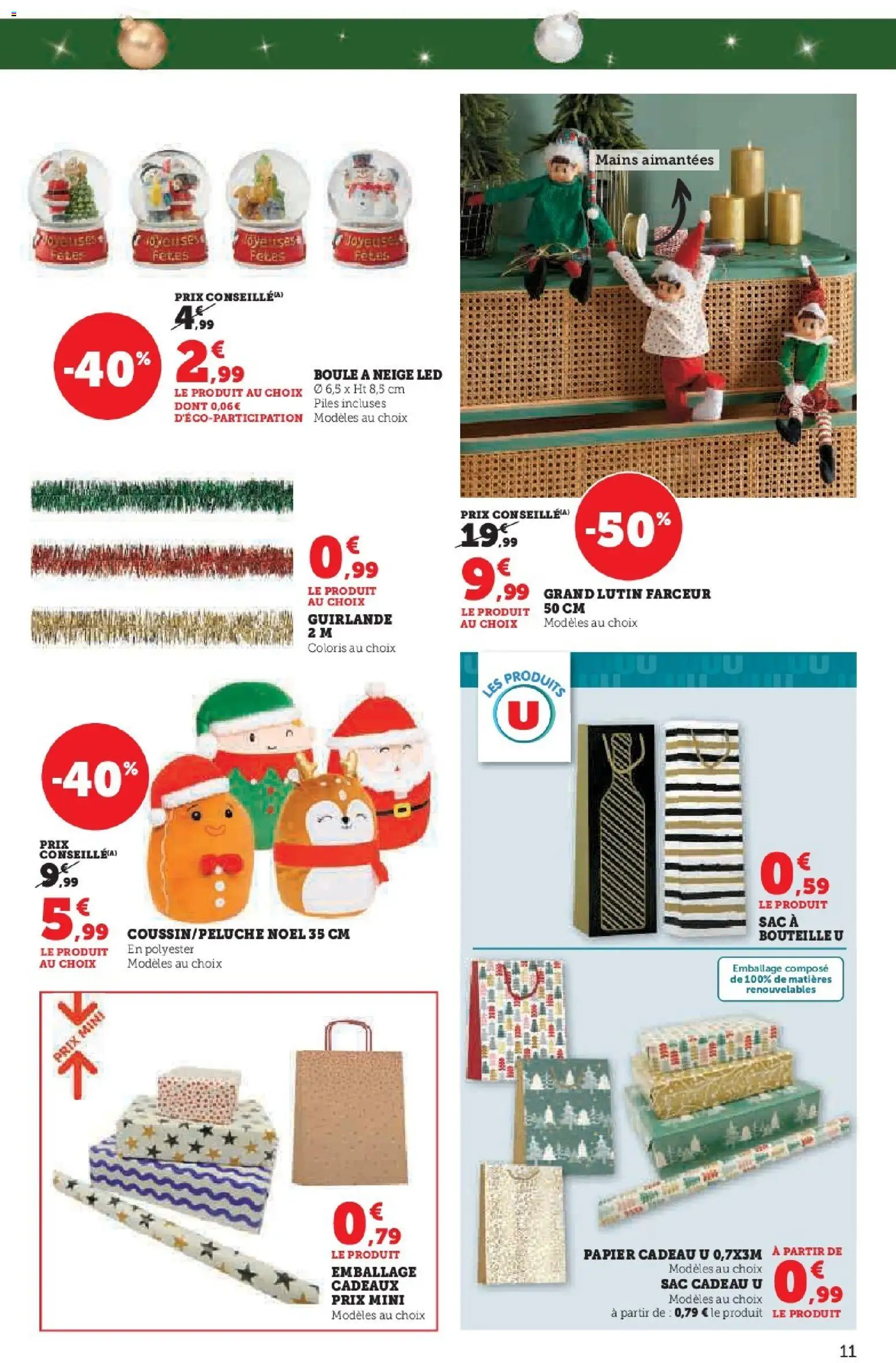 {H1} | Page: 11 | Produits: Sac, Papier cadeau, Lutin farceur, Piles