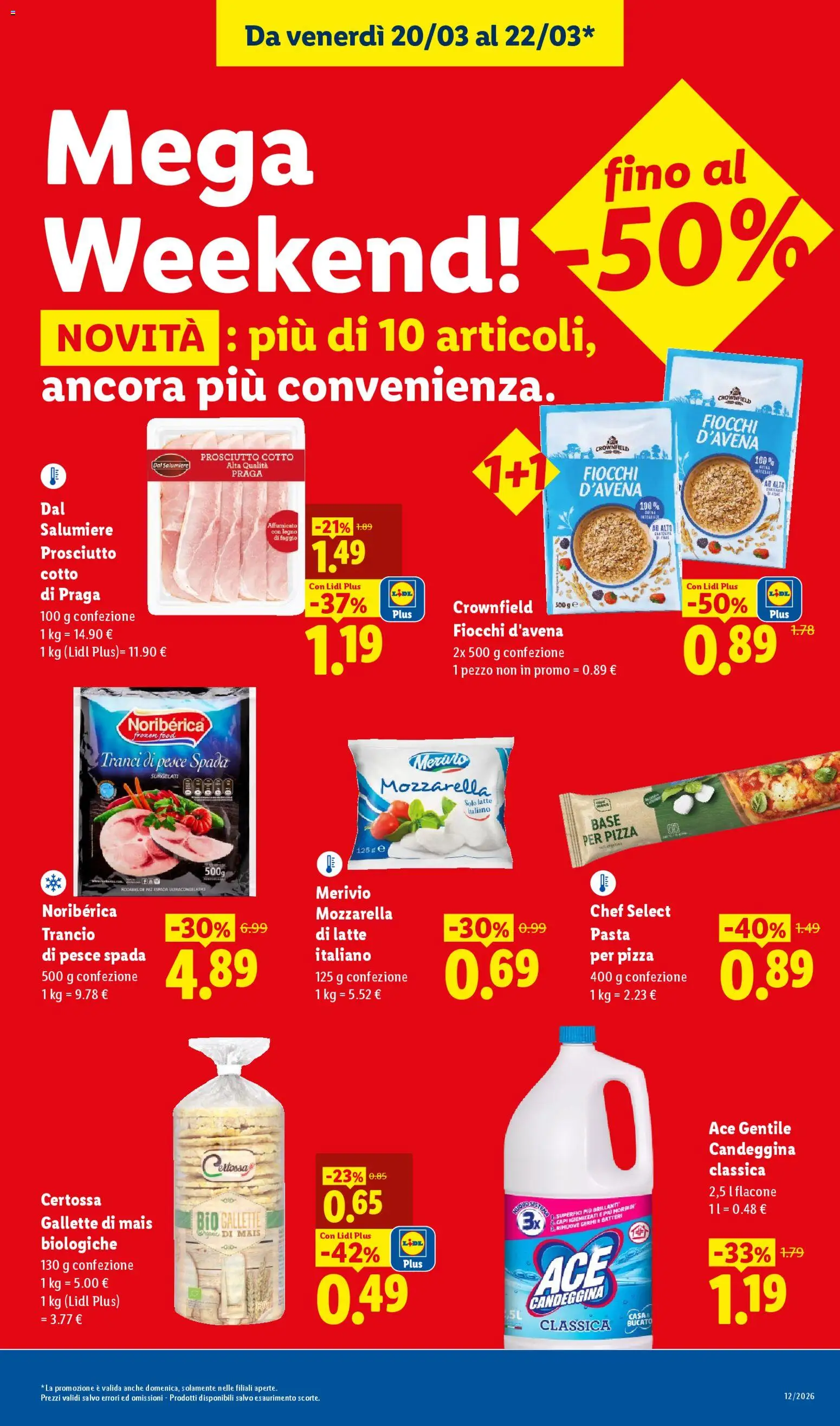 Volantino Lidl del 16.03.2026 | Pagina: 49 | Prodotti: Pesce, Mozzarella, Pasta, Gallette