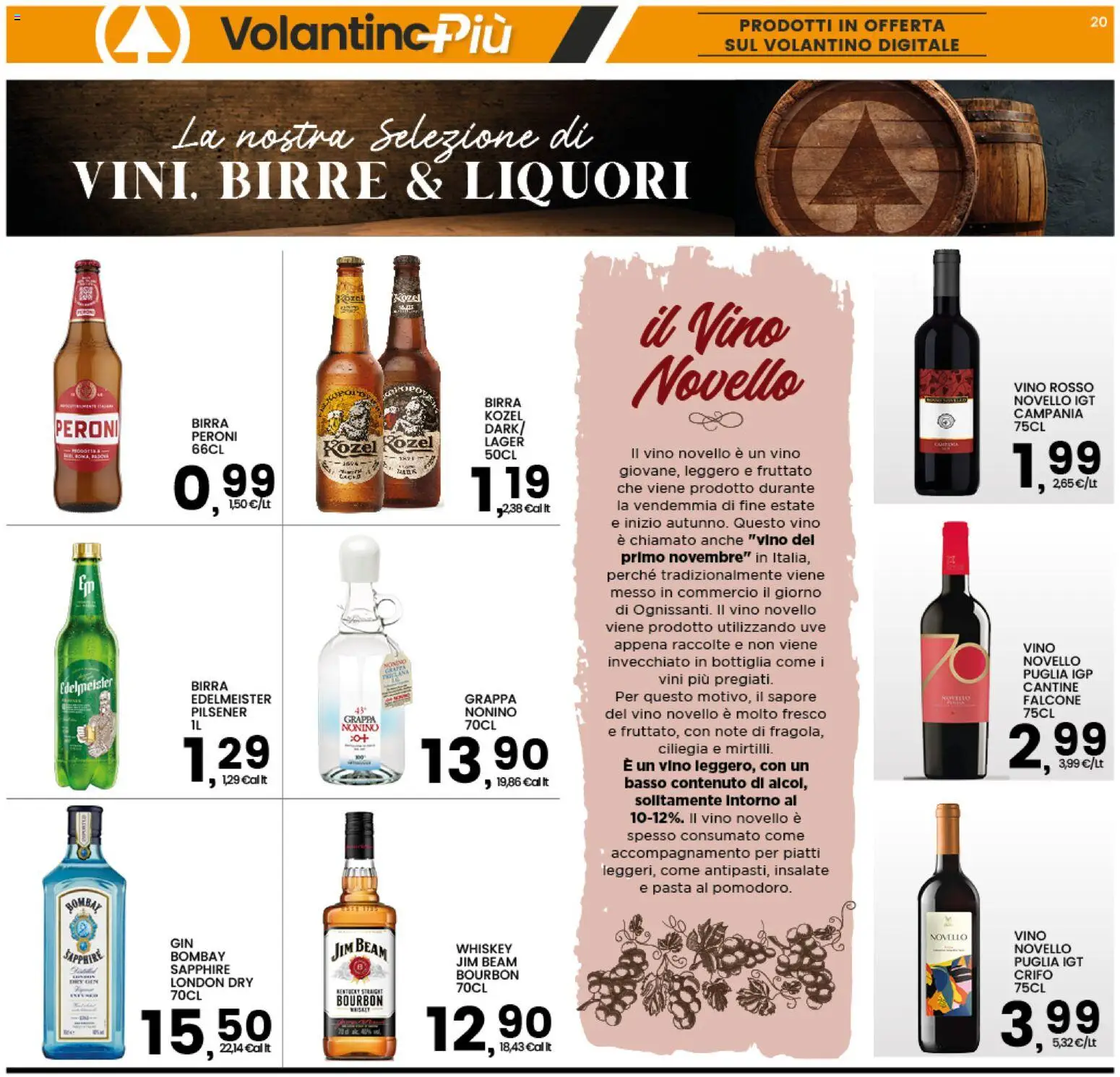 Volantino Interspar del 03.11.2025 | Pagina: 20 | Prodotti: Birra, Bourbon, Vino, Vino rosso