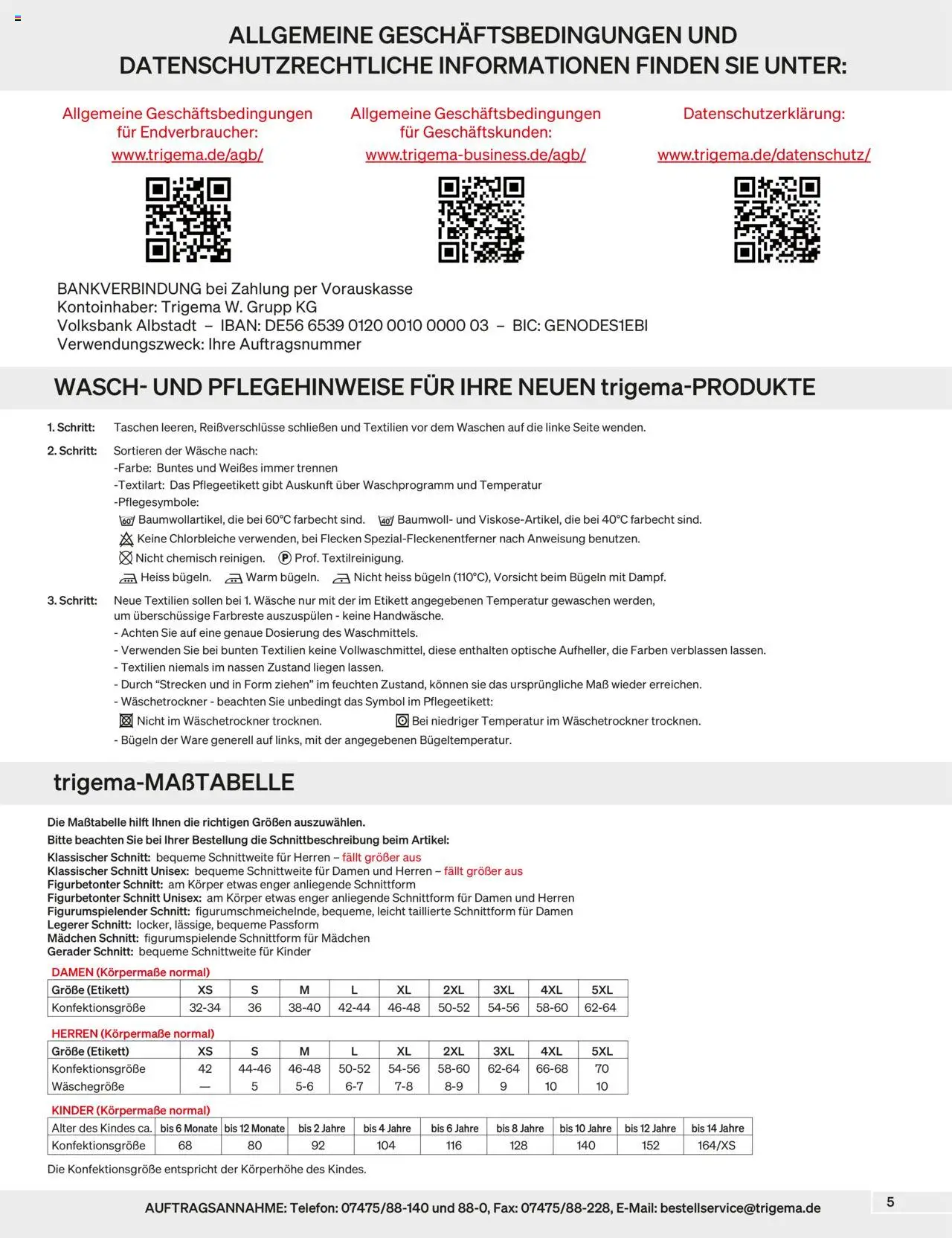 Trigema Prospekt 	 - gültig ab dem 01.09.2025 | Seite: 5