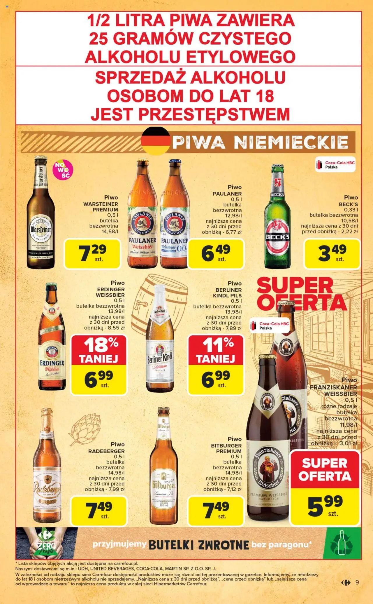 Carrefour Gazetka - Festiwal piwa od 16.06.2025 | Strona: 9 | Produkty: Piwo
