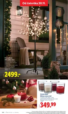Livarno Home LED svetleće drvo, 120 ili 200 dugotrajnih LED sijalica toplo belog svetla koje štede energiju. 6-časovni tajmer sa automatskim ponavljanjem u toku dana. Visina: cca 120 ili 150 cm. Različite vrste - pregled Lidl kataloga - važi od 10.11.2025 | Strana: 30 | Proizvode: Sijalica, LED sijalica, Svetleće Drvo, Jabuke
