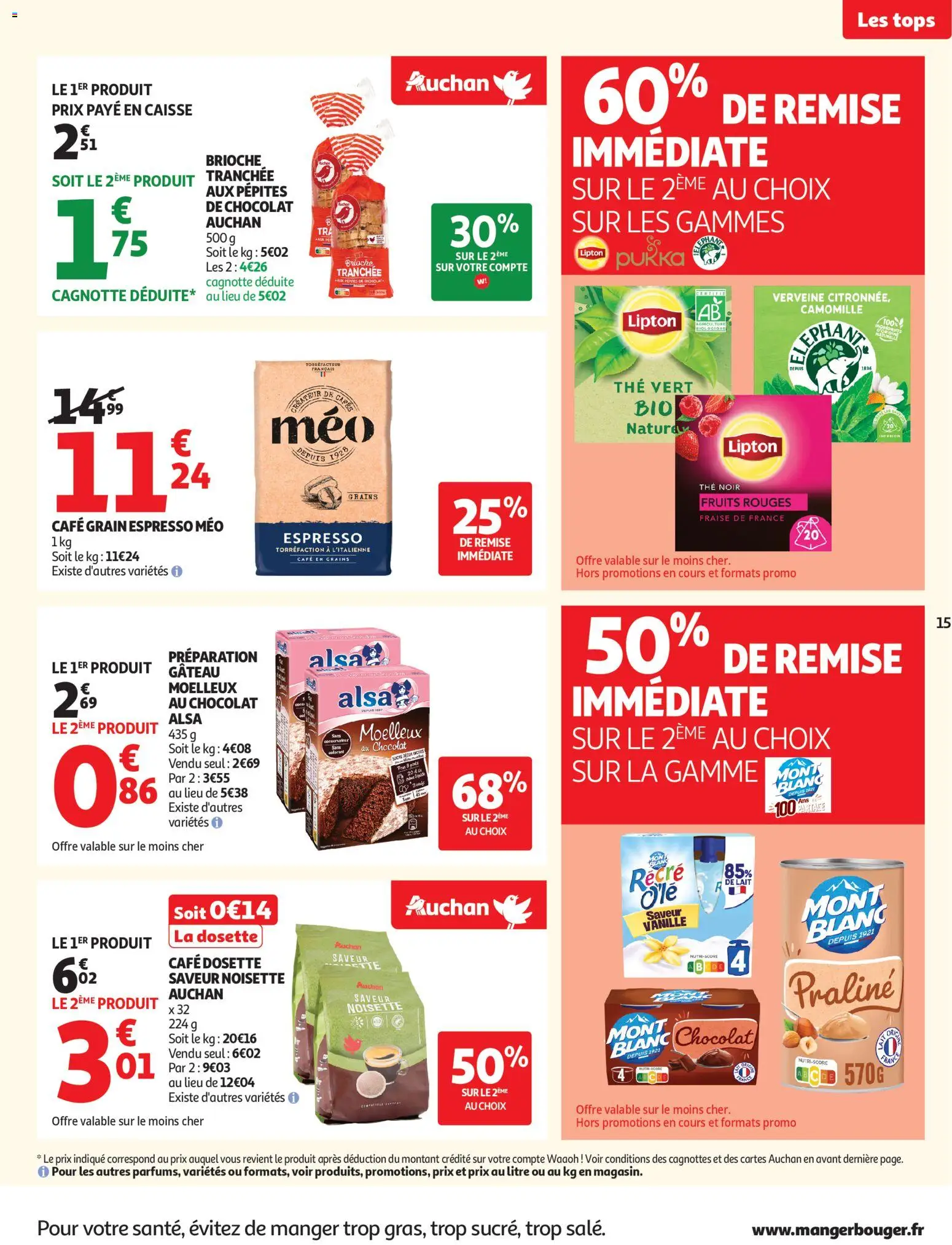 {H1} | Page: 15 | Produits: Poids, Café en grains, Café, Chocolat