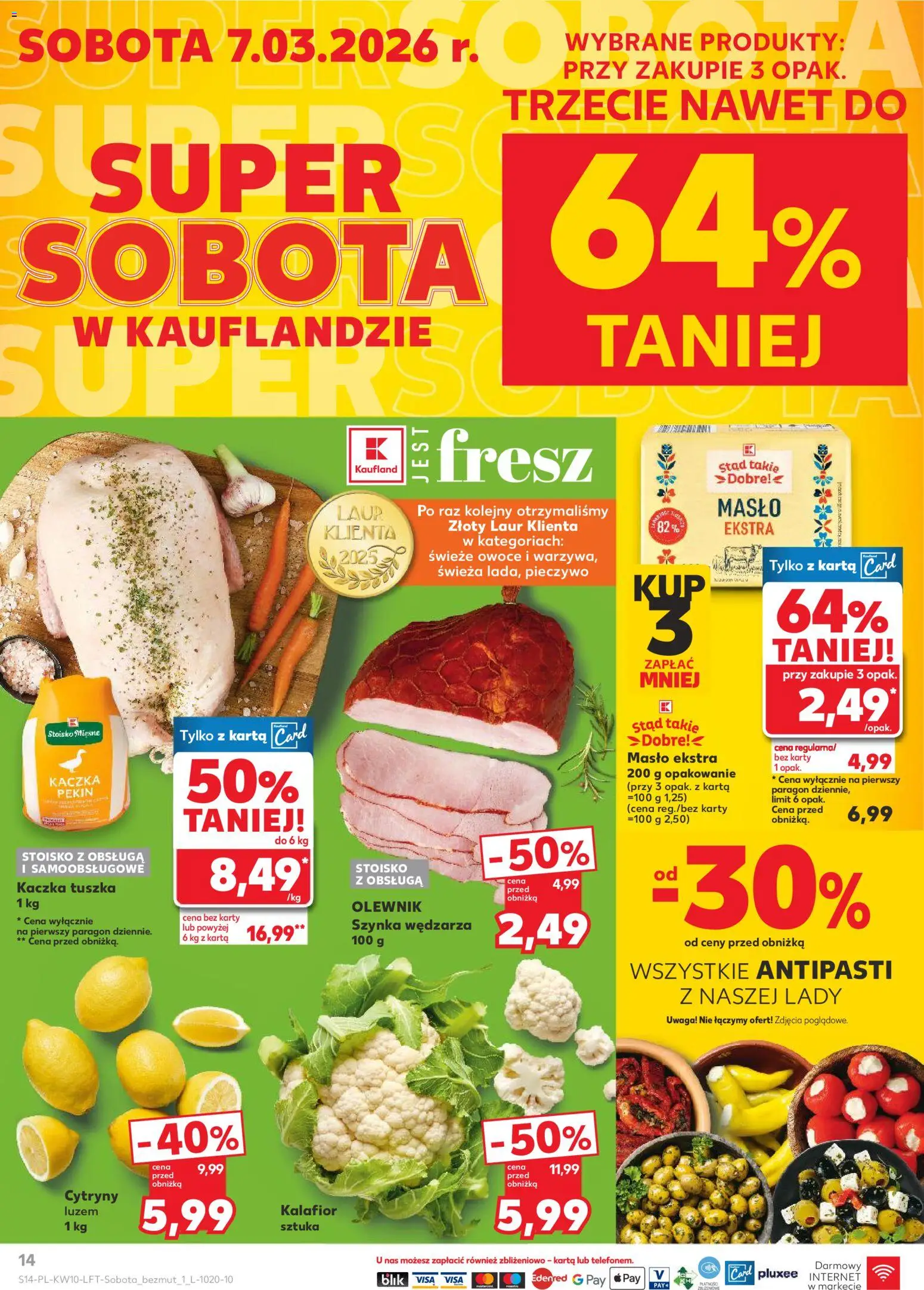 Kaufland gazetka od 05.03.2026 | Strona: 14 | Produkty: Pieczywo, Karta, Cytryny, Owoce