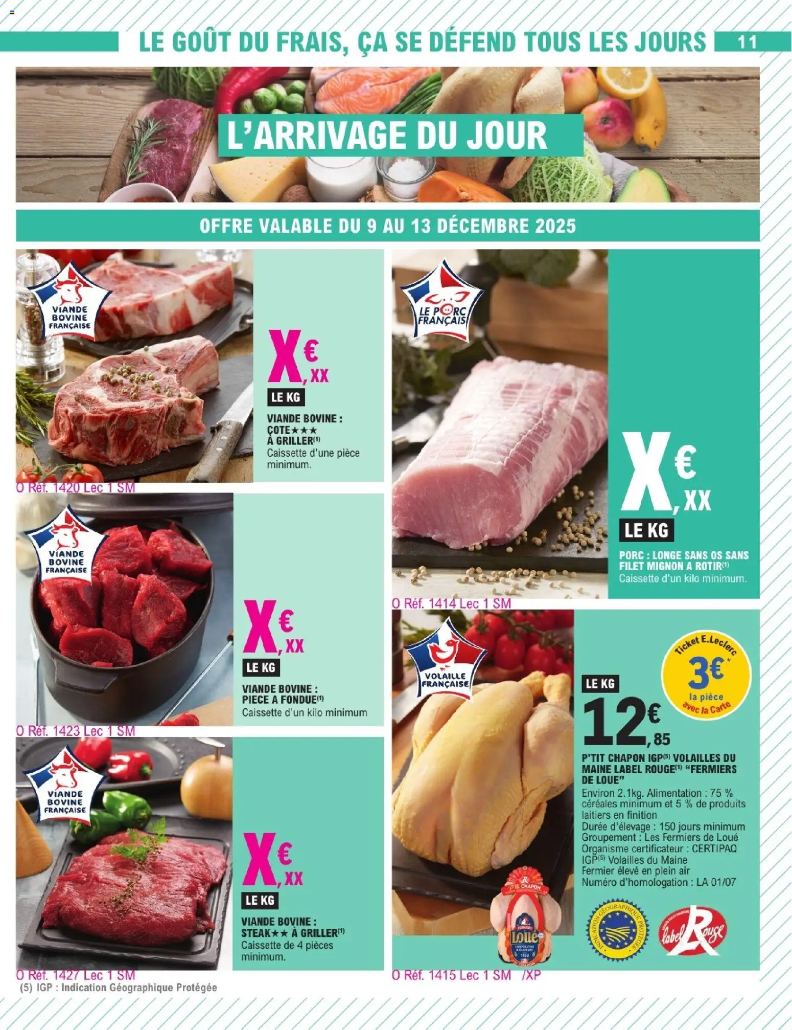 {H1} | Page: 25 | Produits: Chapon, Volaille, Filet mignon, Porc