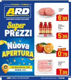 Anteprima del volantino ARD Discount Nuova Apertura Olbia catalogo valido a partire dal 29.01.2026