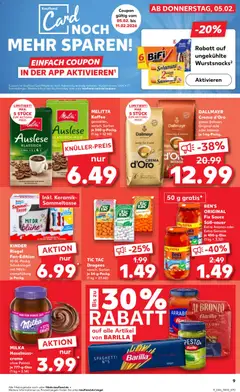 DALLMAYR Crema d'Oro, ganze Bohnen, Original mild oder Intensa je 1-kg-Packg. ab 05.02.2026 gültig | Seite: 9 | Produkte: Melitta, Bifi, Ananas, Gemüse