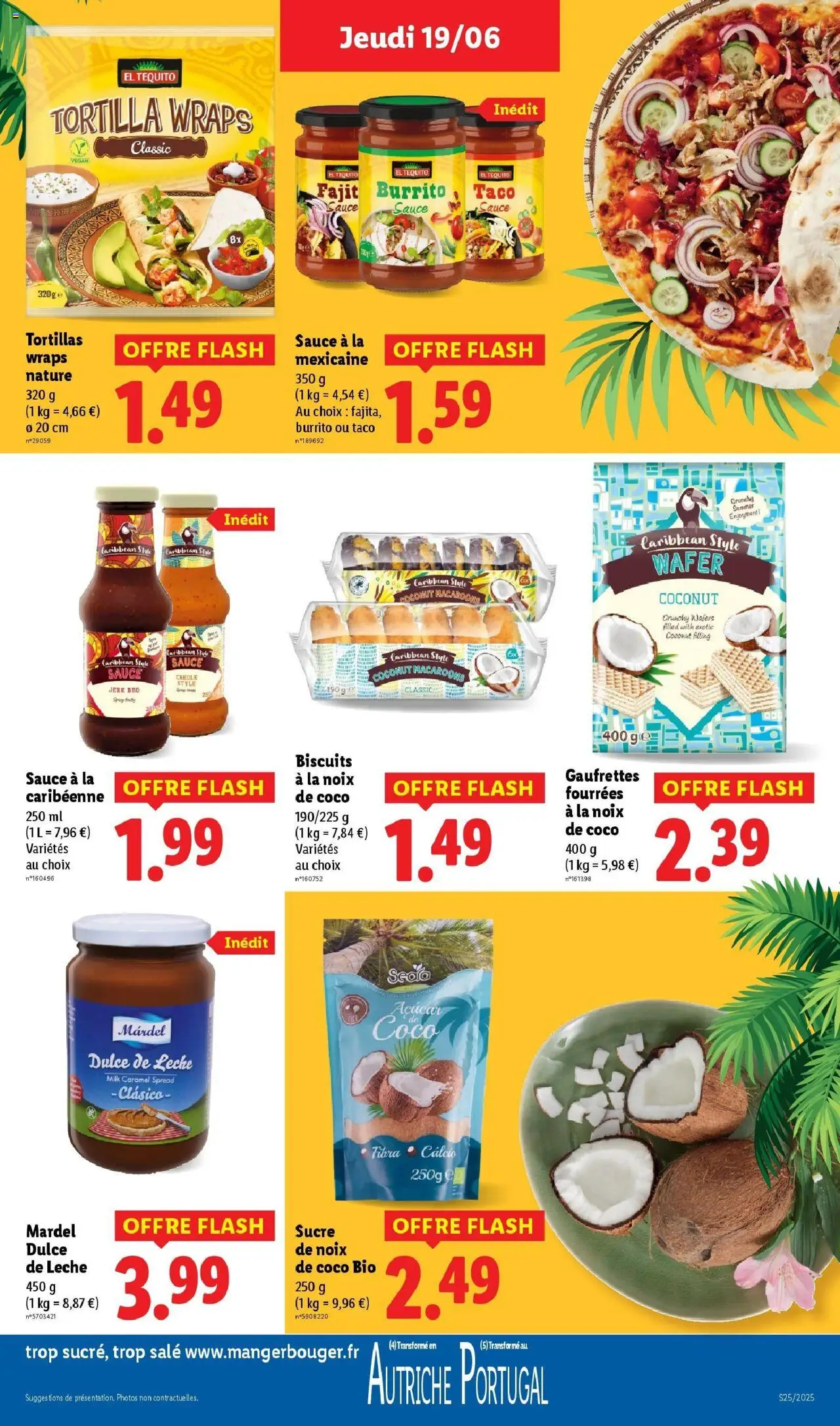  | Page: 27 | Produits: Sucre, Noix de coco, Tortillas, Biscuits