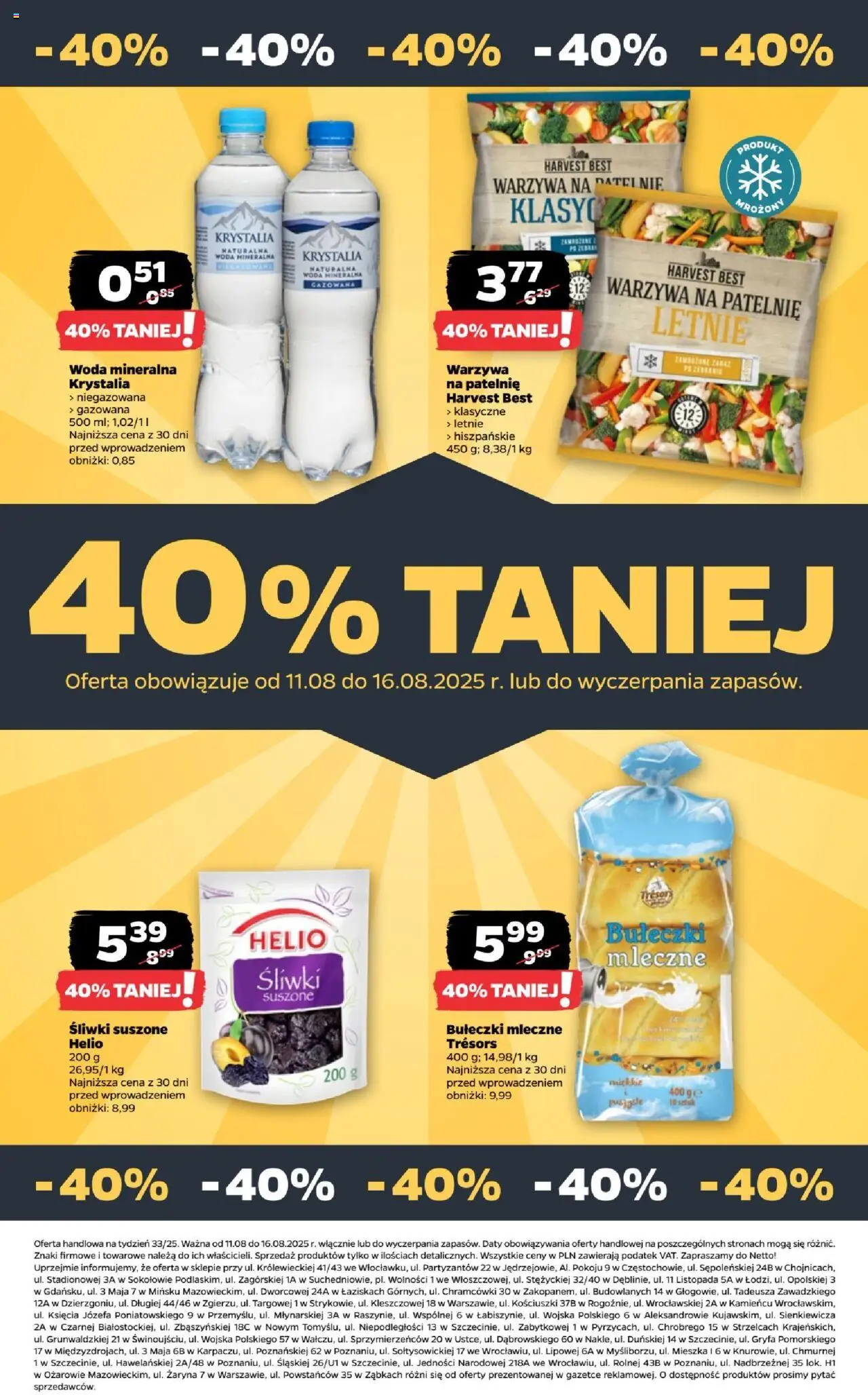 Netto gazetka - Spożywcza od 11.08.2025 | Strona: 28 | Produkty: Śliwki, Śliwki suszone, Woda, Warzywa