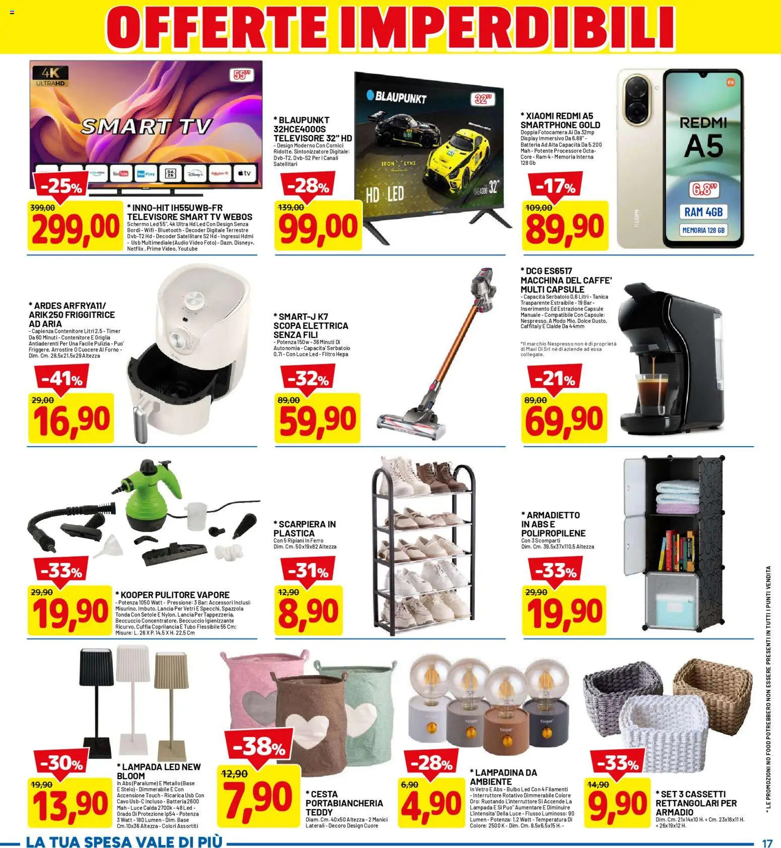 Volantino D Più del 05.01.2026 | Pagina: 17 | Prodotti: Scopa, Video, Armadio, Lampada