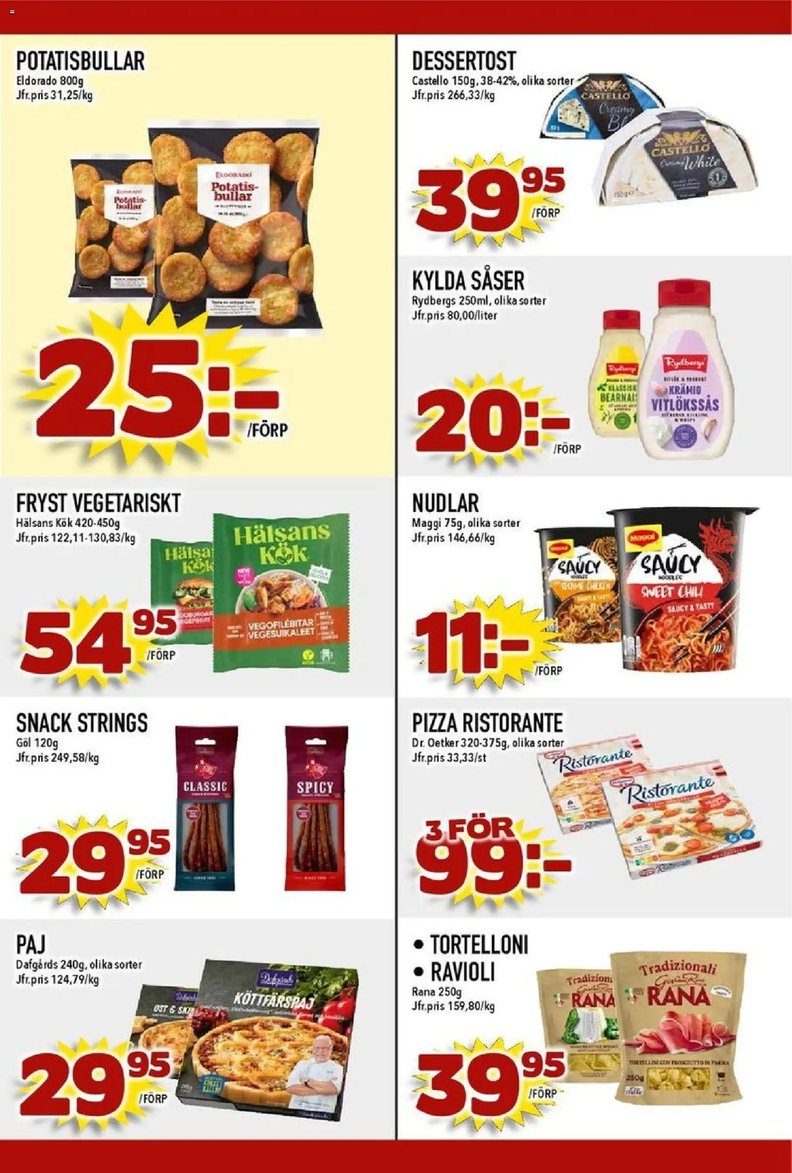 Nya Pulsen reklamblad aktuell från 27.10.2025 | Sida: 18 | Produkter: Potatisbullar, Chili, Pizza, Potatis