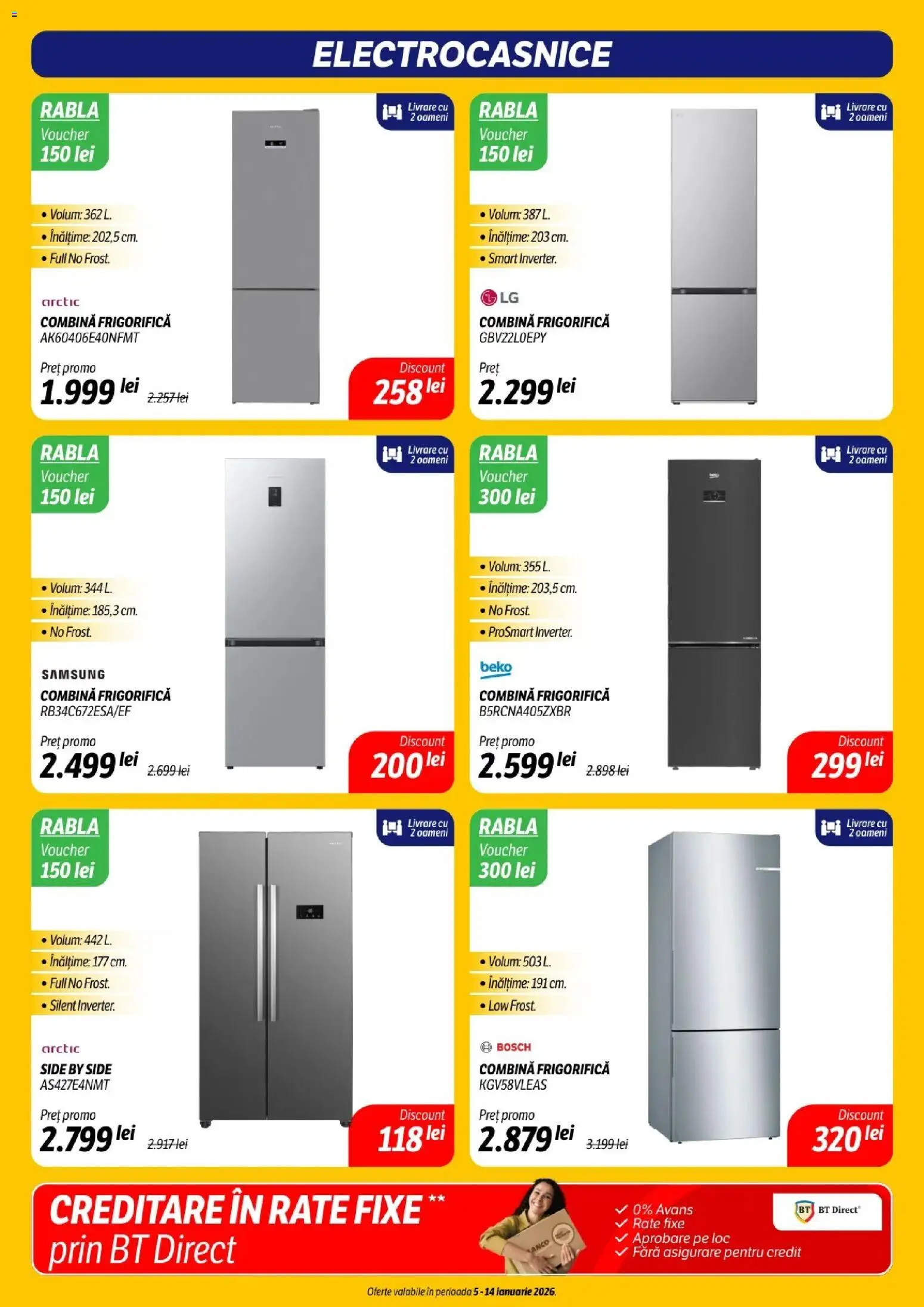 Noul catalog Flanco – valabil de la 05.01.2026 | Pagină: 15 | Produse: Combină frigorifică