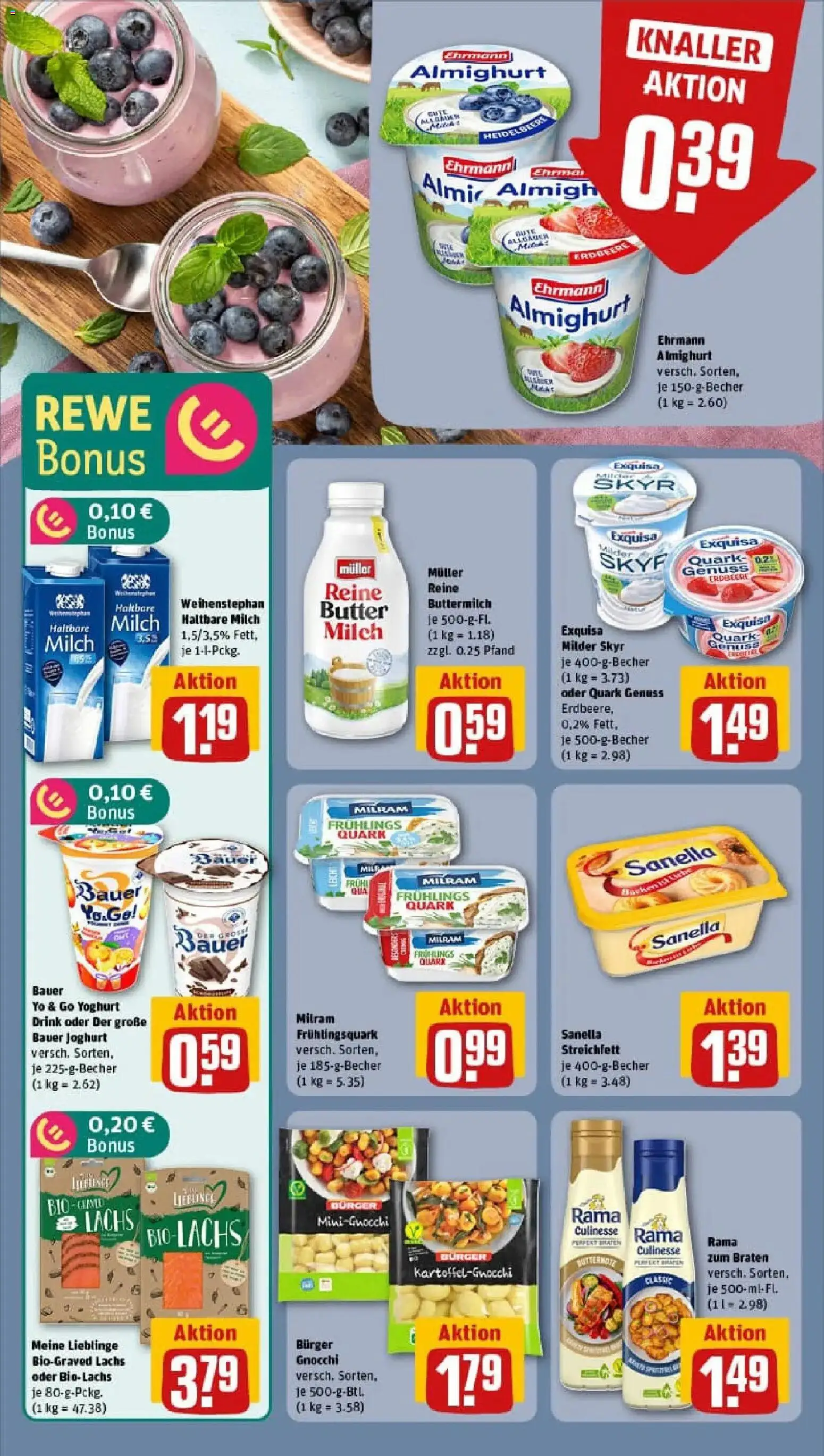 Rewe prospekt Gedern	 – gültig ab 26.01.2026 | Seite: 11 | Produkte: Burger, Skyr, Milram, Sanella