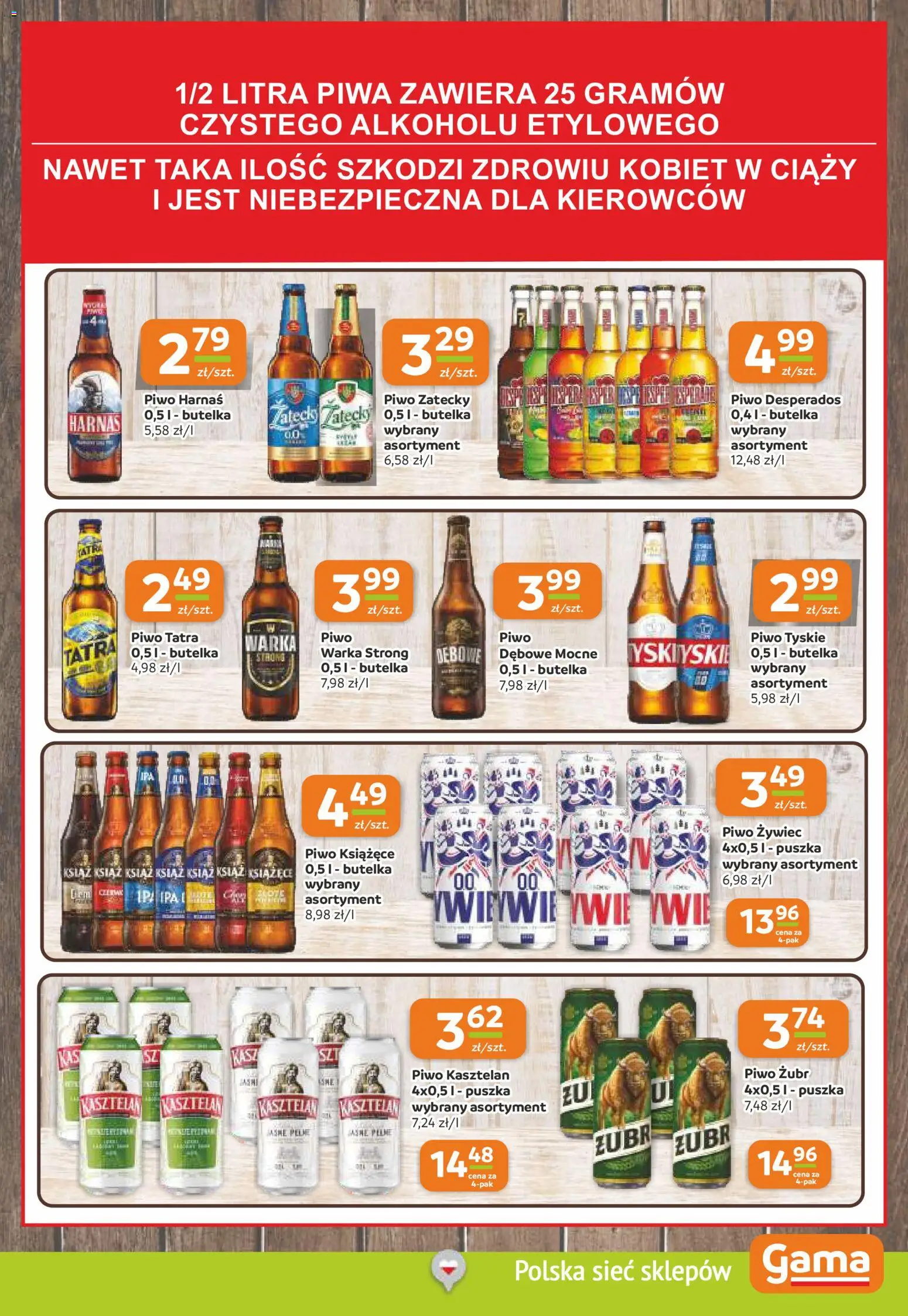 Gama Gazetka od 12.02.2026 | Strona: 11 | Produkty: Piwo żubr, Piwo Desperados, Tyskie, Piwo
