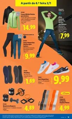 Pré-visualização Crivit Camisola Desportiva Térmica para Senhora, 88% Poliéster (reciclado), 12% elastano (LYCRA®). Tam. S ao L válido de 29.12.2025 | Página: 15 | Produtos: Casaco, Palmilhas, Calças, Camisola