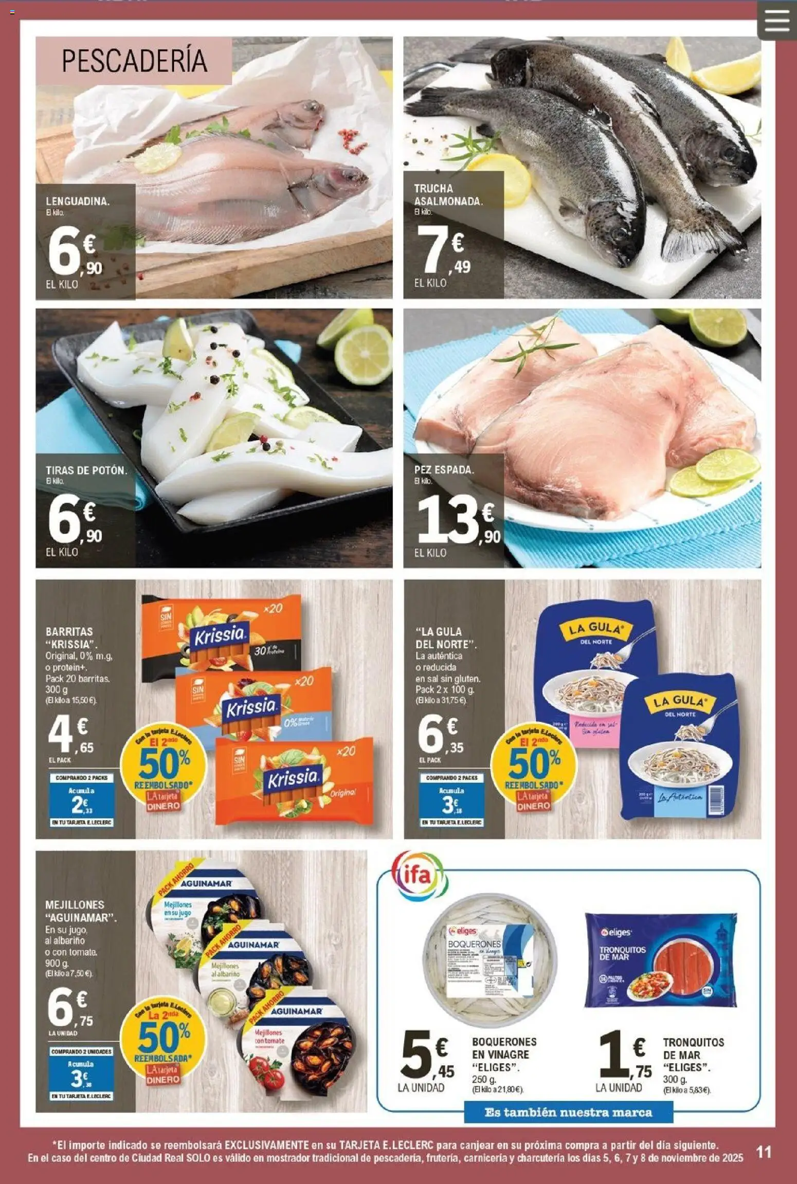 E.Leclerc folleto │ válido desde el 05.11.2025 | Página: 11 | Productos: Jugo, Δεξαμενή