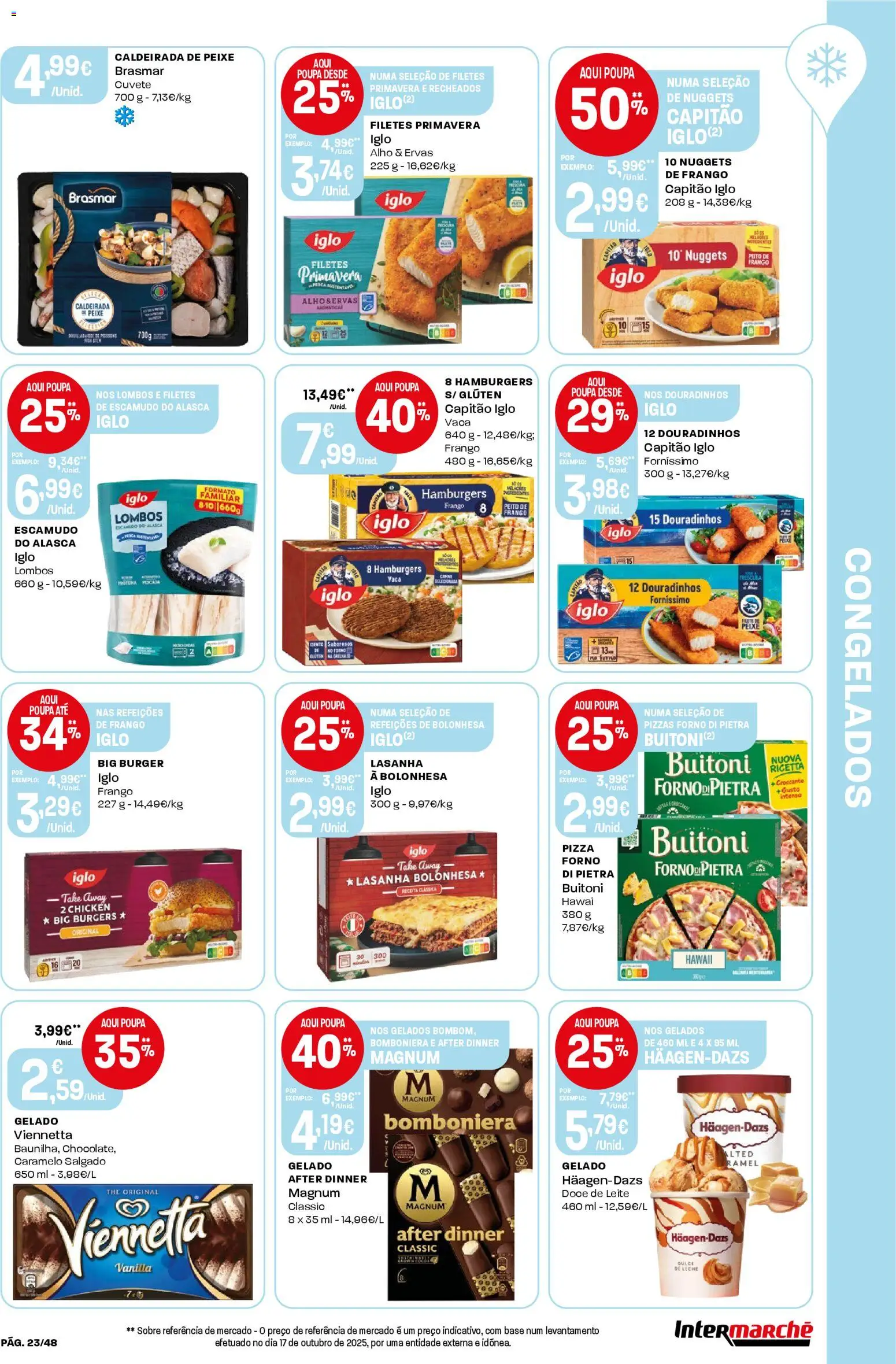 Intermarché folheto │ válido de 13.11.2025 | Página: 23 | Produtos: Forno, Gelado, Leite, Carne