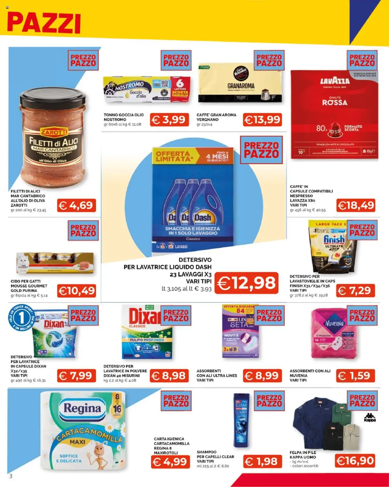 Volantino Mercatò del 13.10.2025 | Pagina: 3 | Prodotti: Pile, Shampoo, Felpa, Alici