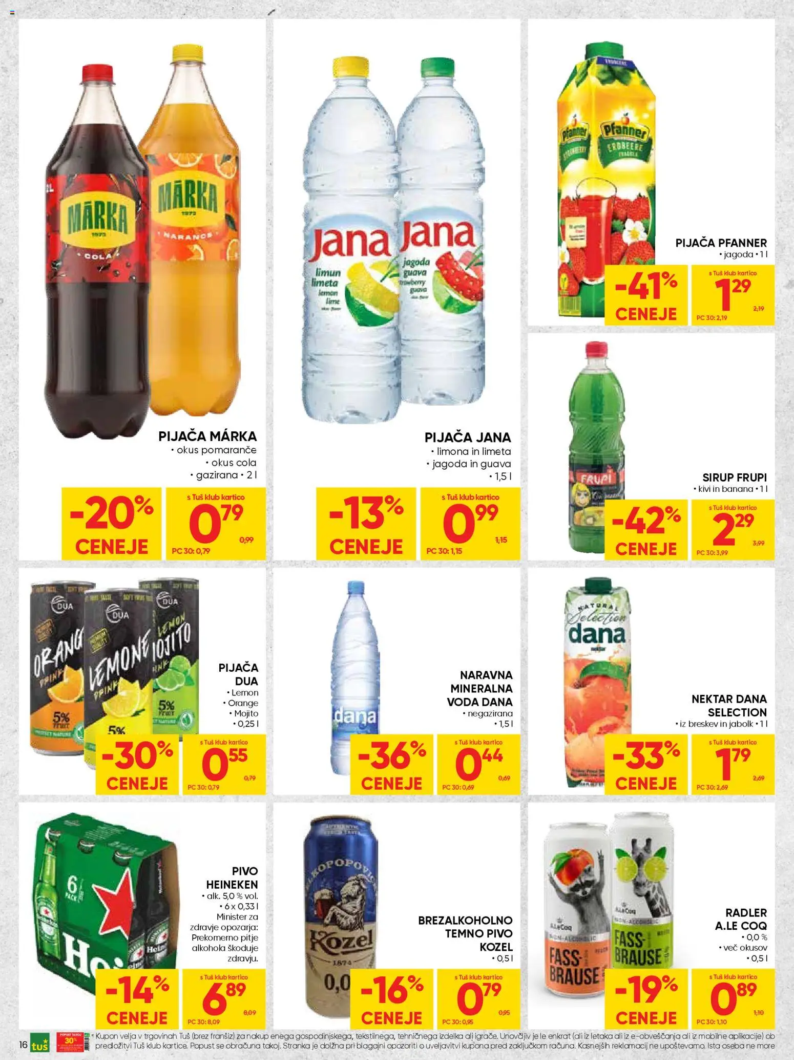 Novi Tuš katalog ponudbe – veljaven od 18.02.2026 | Stran: 16 | Izdelki: Falafel, Sirup, Pomarance, Limona