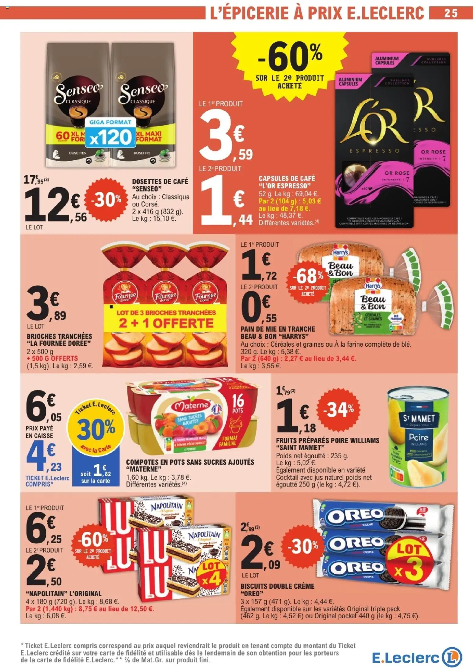 {H1} | Page: 25 | Produits: Pêche, Pain, Café, Céréales