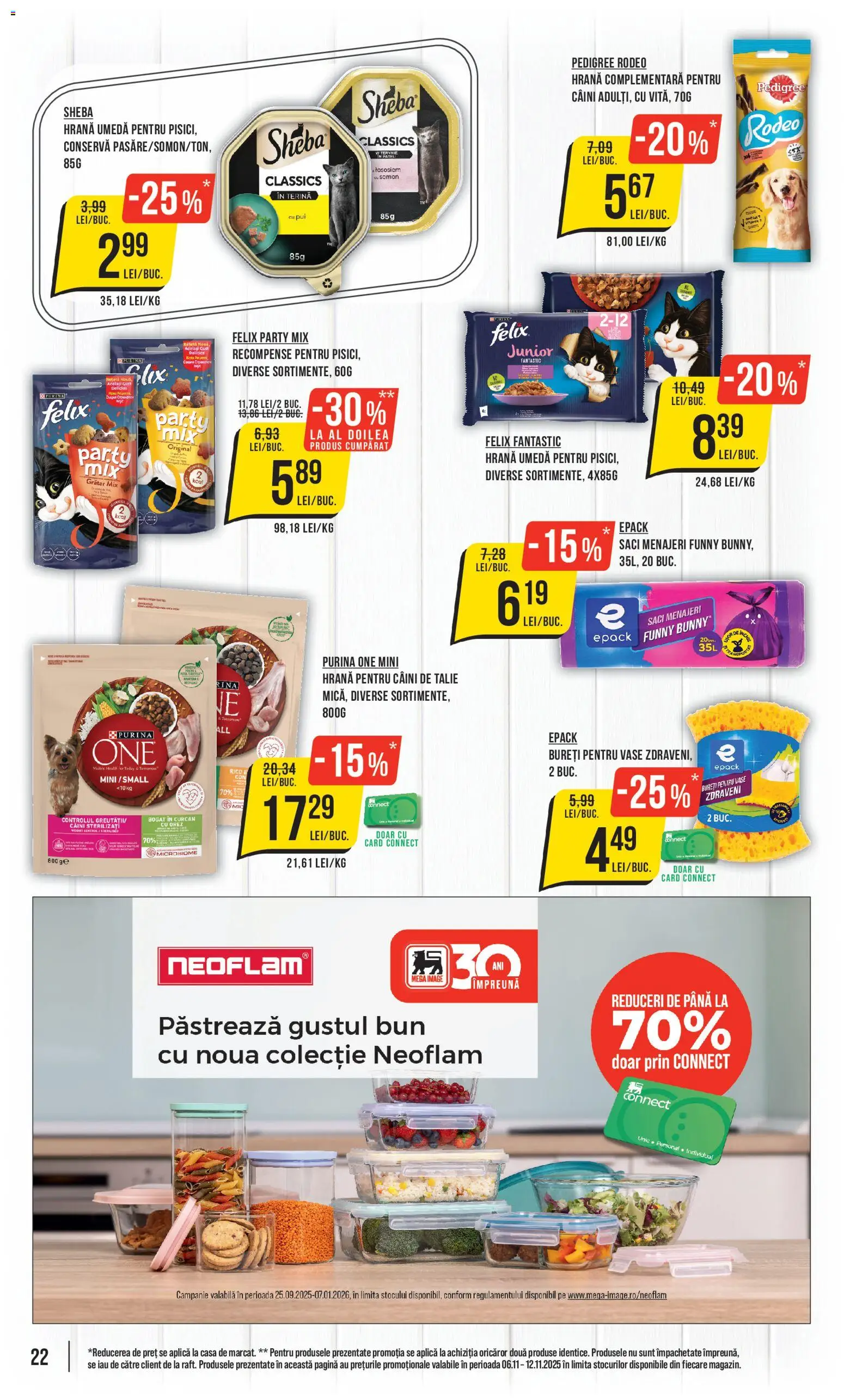 Noul catalog Mega Image – valabil de la 06.11.2025 | Pagină: 22 | Produse: Hrană pentru câini, Grătar, Hacıyatmaz Kedi Oyuncağı, Orez