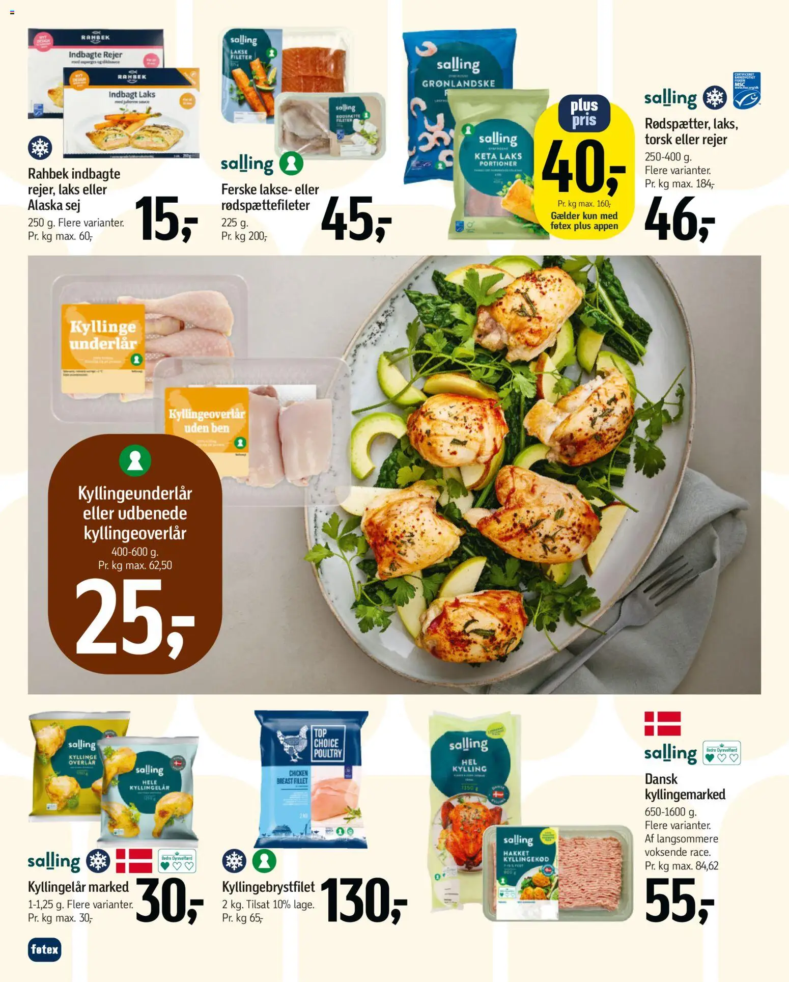 Føtex tilbudsavis – gyldig fra 02.01.2026 | Side: 21 | Produkter: Kyllingekød, Rejer, Torsk