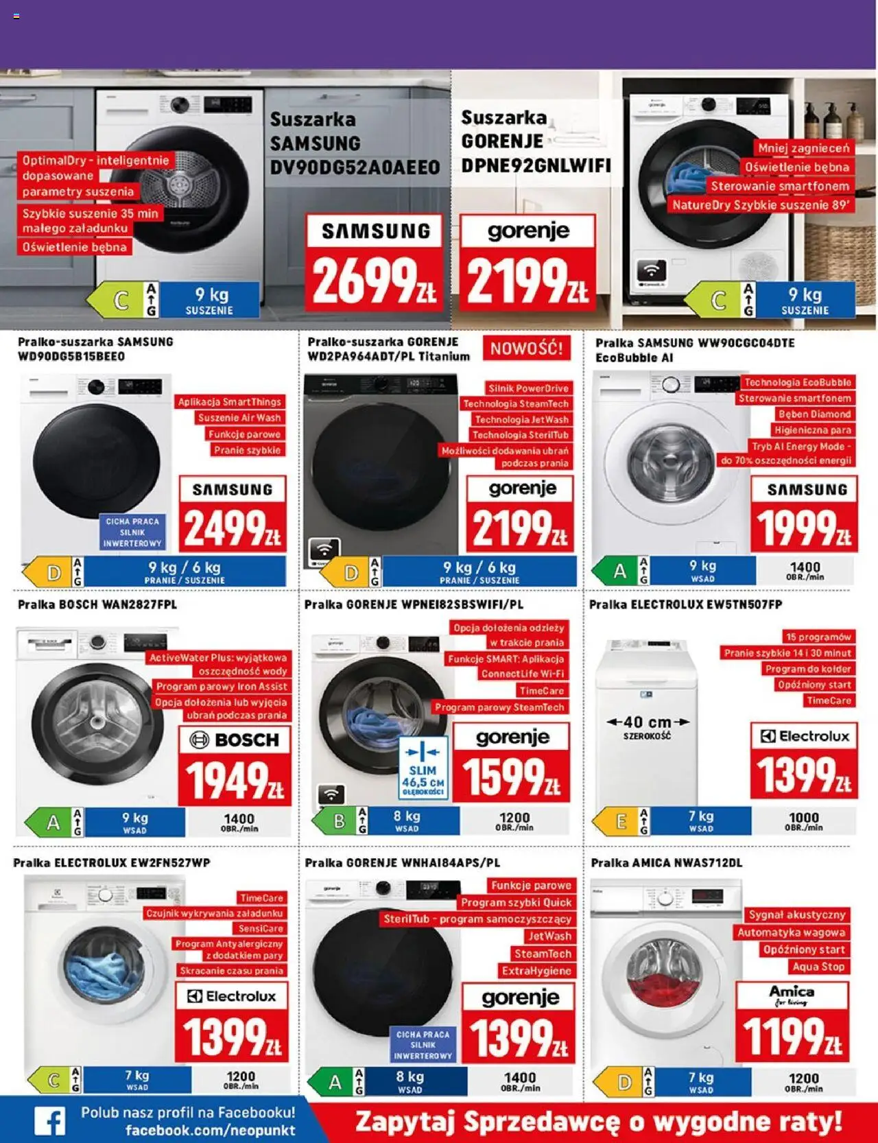 Neopunkt Gazetka od 20.10.2025 | Strona: 6 | Produkty: Pralka, Suszarka