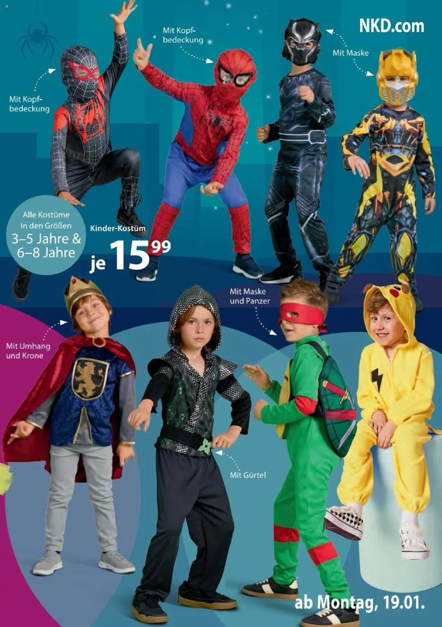 NKD Prospekt aktuell gültig ab 19.01.2026 | Seite: 3 | Produkte: Gürtel, Maske