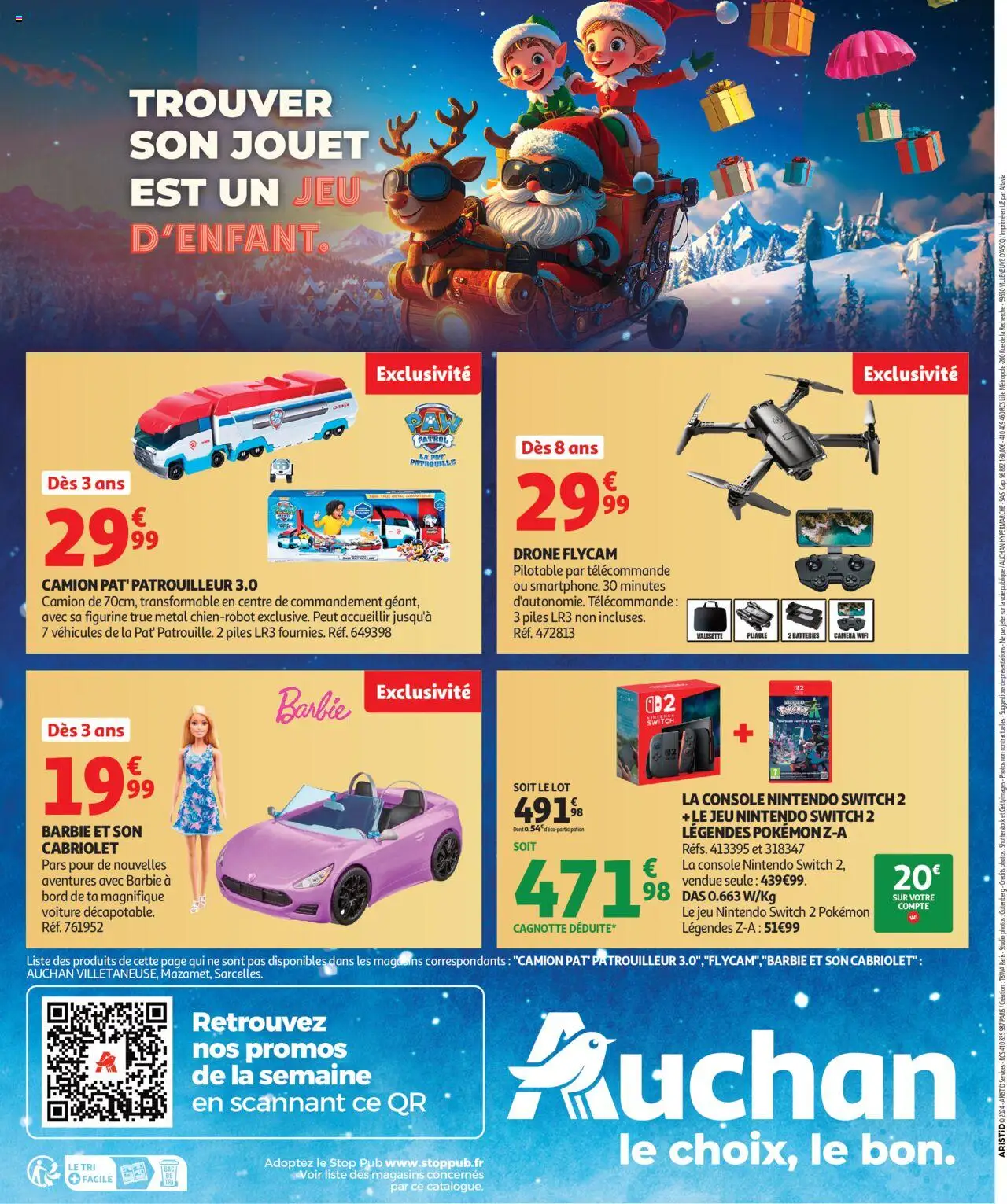 {H1} | Page: 96 | Produits: console Nintendo Switch, Drone, Télécommande, Piles