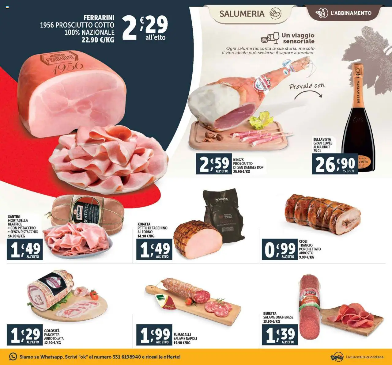 Volantino Decò del 08.08.2025 | Pagina: 3 | Prodotti: Arrosto, Salame, Pancetta, Tacchino