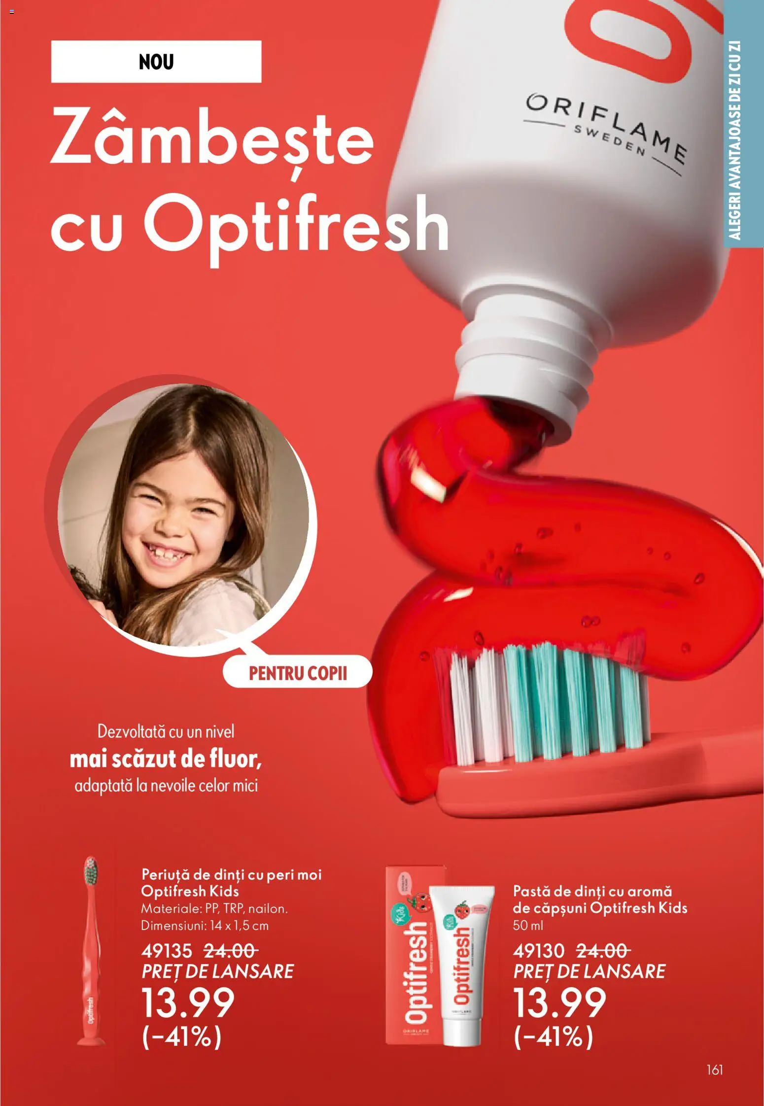 Noul catalog Oriflame – valabil de la 23.12.2025 | Pagină: 161 | Produse: Mici, Pastă de dinți, Periuță de dinți, Căpșuni