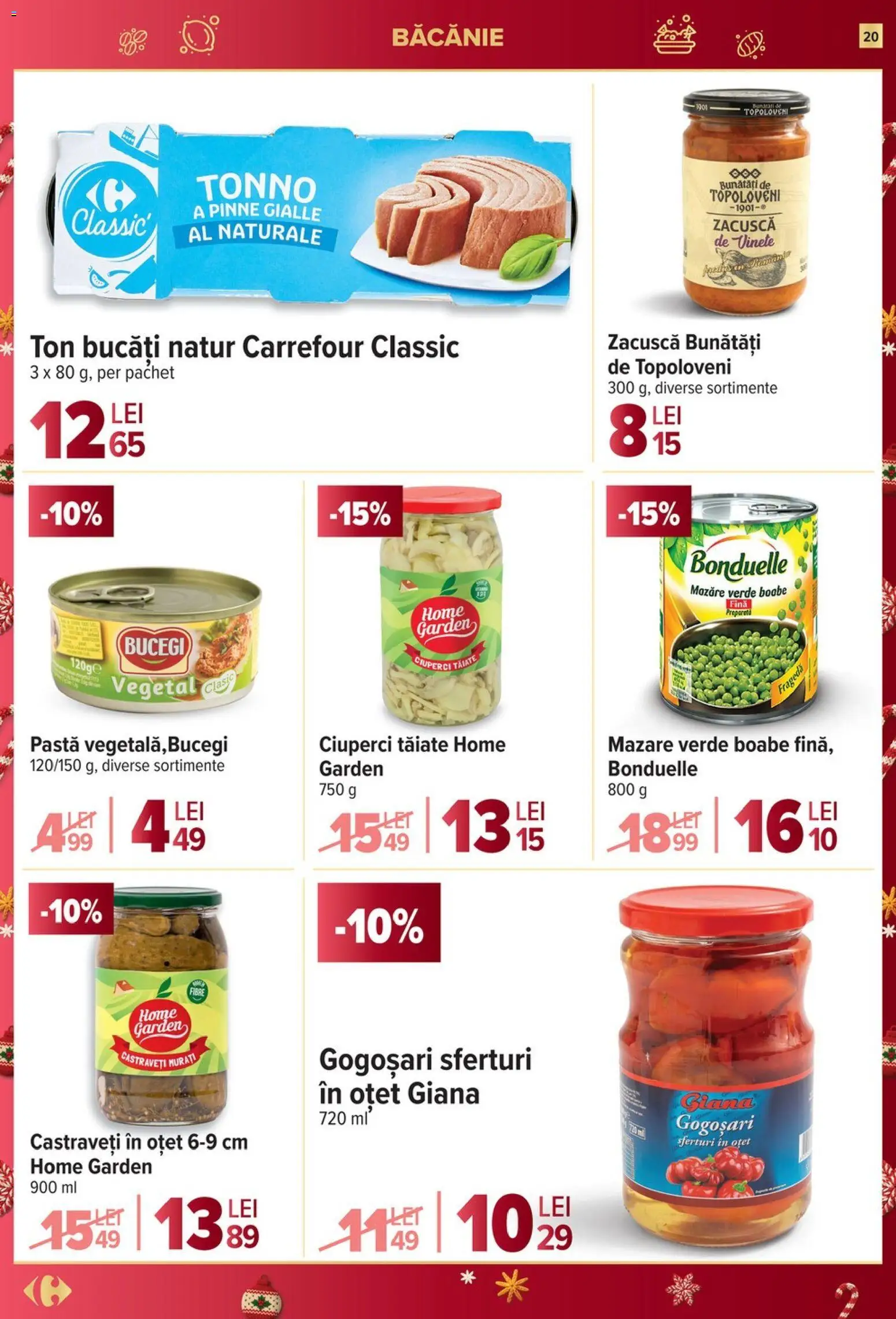 Noul catalog Carrefour – valabil de la 17.12.2025 | Pagină: 20 | Produse: Mazăre, Ciuperci, Oțet, Zacuscă
