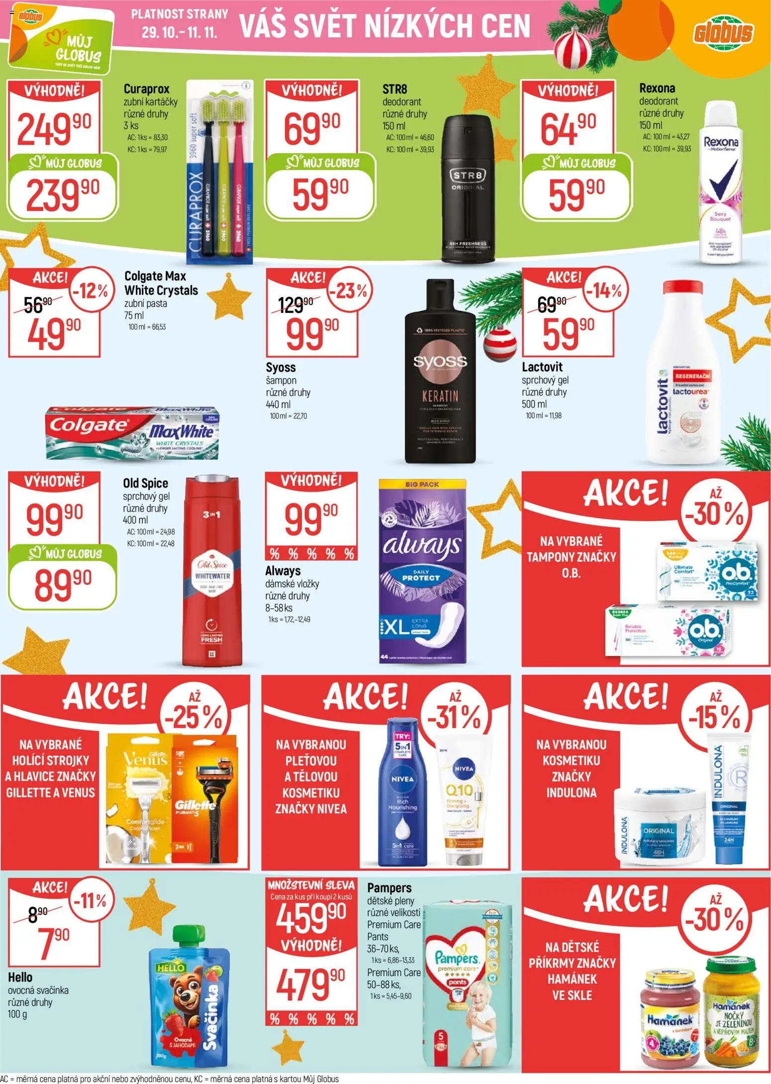 Globus leták - Pardubice od 29.10.2025 | Strana: 30 | Produkty: Sprchový gel, Deodorant, Nivea, Dětské pleny