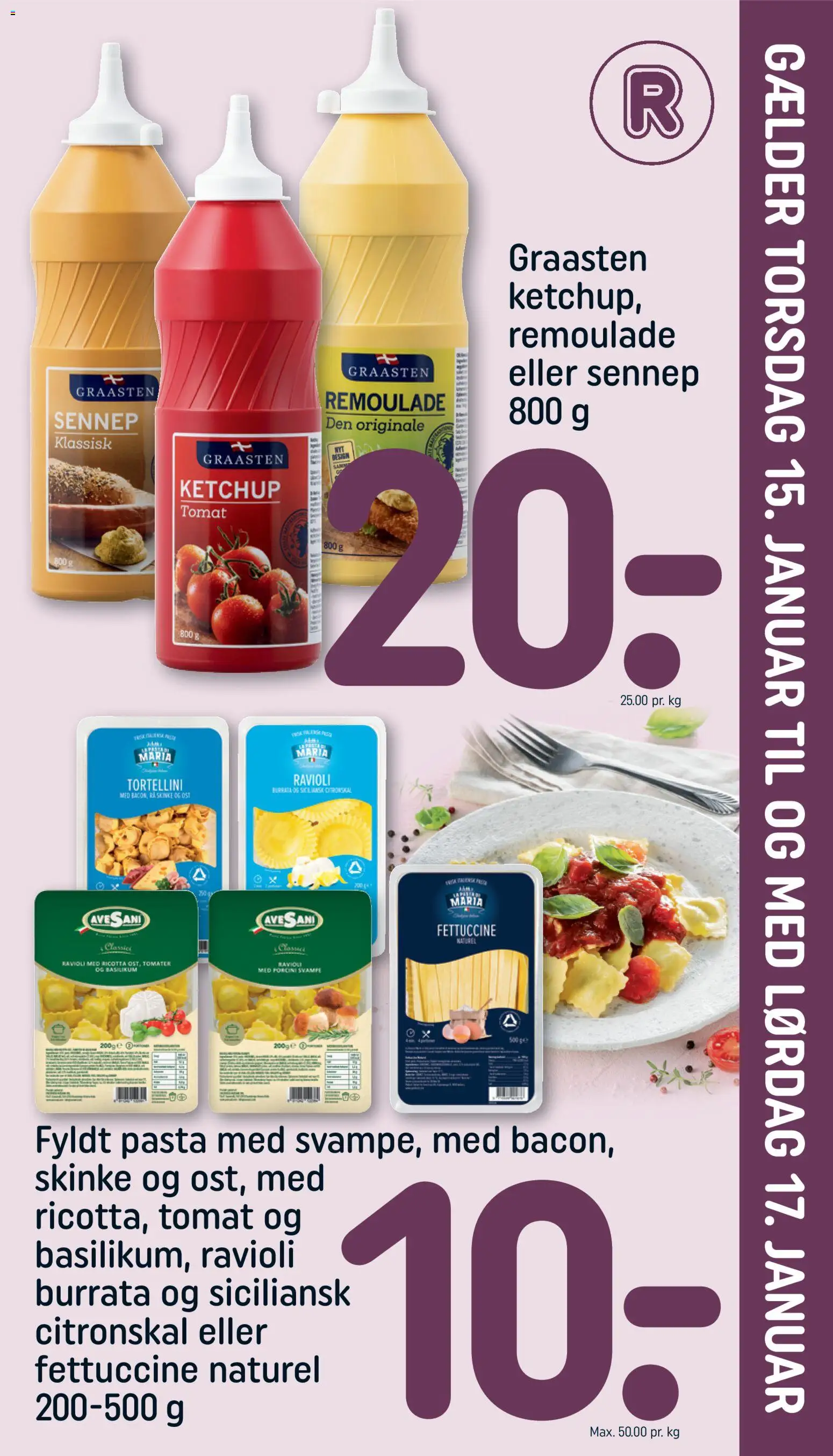 Rema 1000 tilbudsavis – gyldig fra 11.01.2026 | Side: 25 | Produkter: Ost, Skinke, Sennep, Fyldt pasta