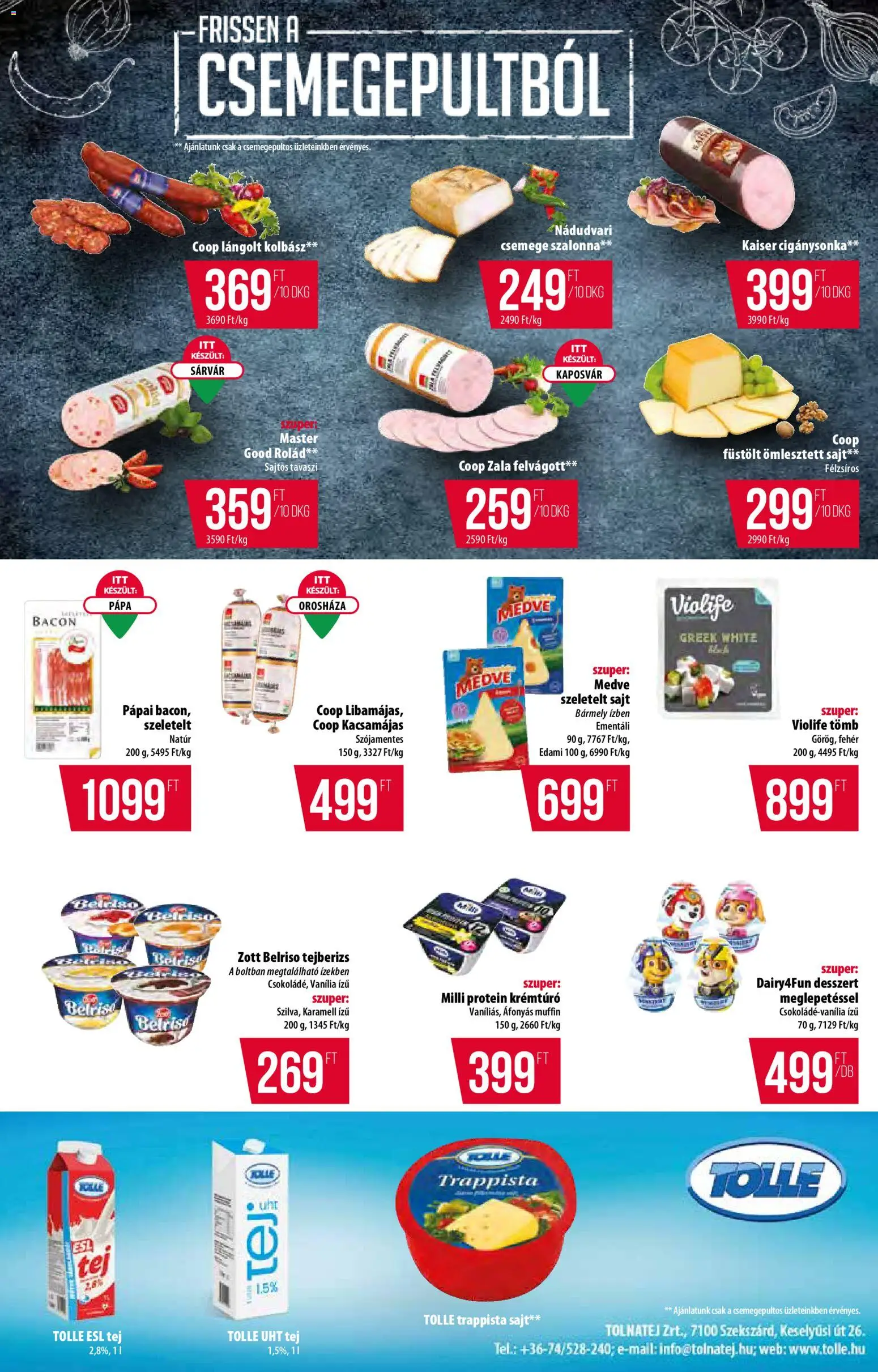 COOP Szolnok akciós ujság - amely érvényes a következő dátumtól: 30.10.2025 | Oldal: 2 | Termékek: Kolbász, Krémtúró, Bacon, Szeletelt sajt