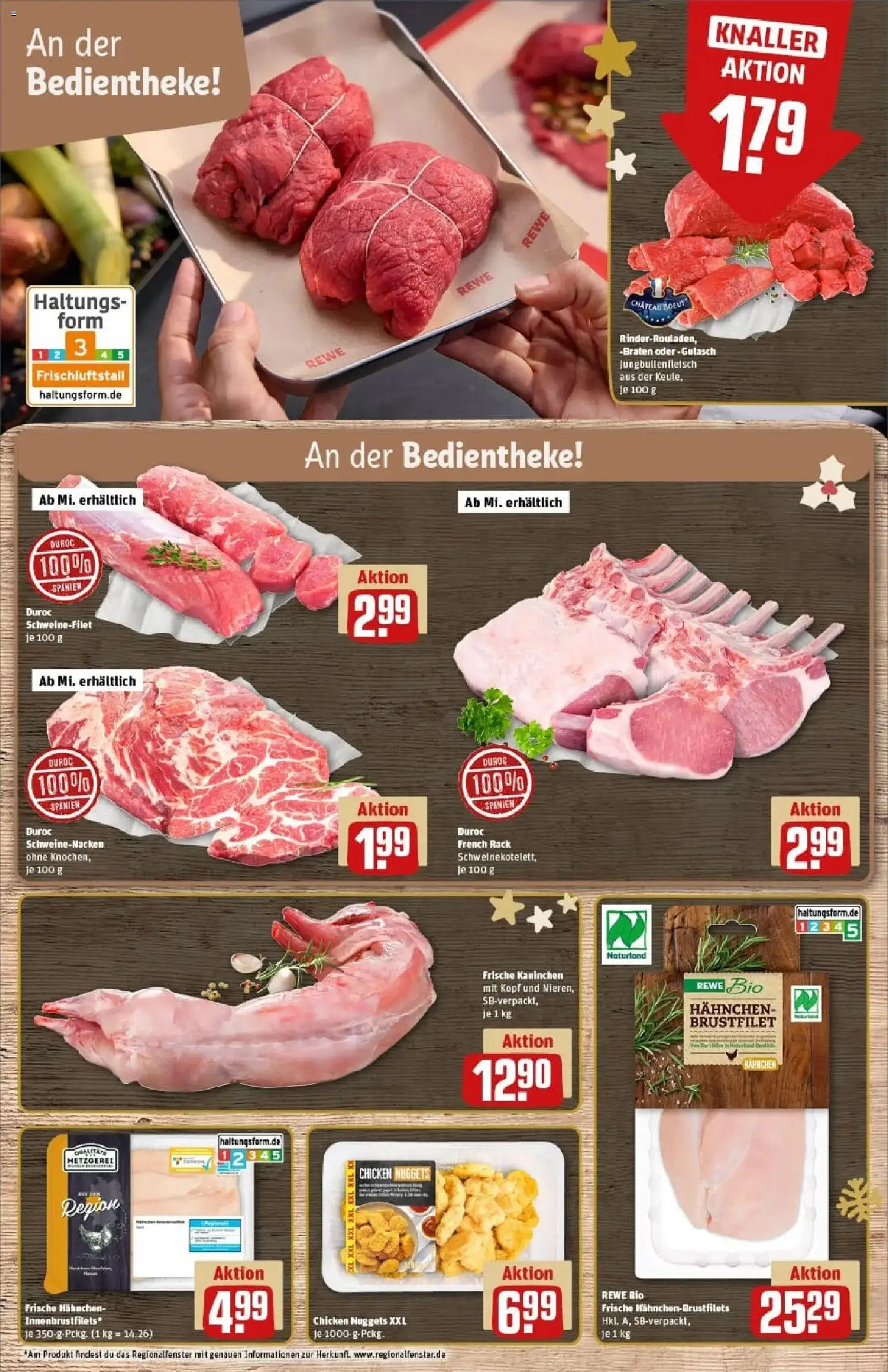 Rewe prospekt Mechernich / Kommern	 – gültig ab 23.11.2025 | Seite: 10 | Produkte: Hahnchen, Schweinenacken, Schweinefilet, Gulasch